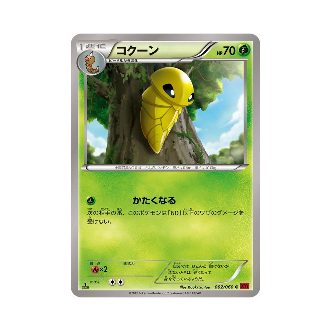포켓몬 TCG 딱충이 C Y컬렉션 퍼스트 에디션 (일어판)(Pokemon TCG Kakuna C Collection Y 1st Edition (Japanese Ver.)) - 1