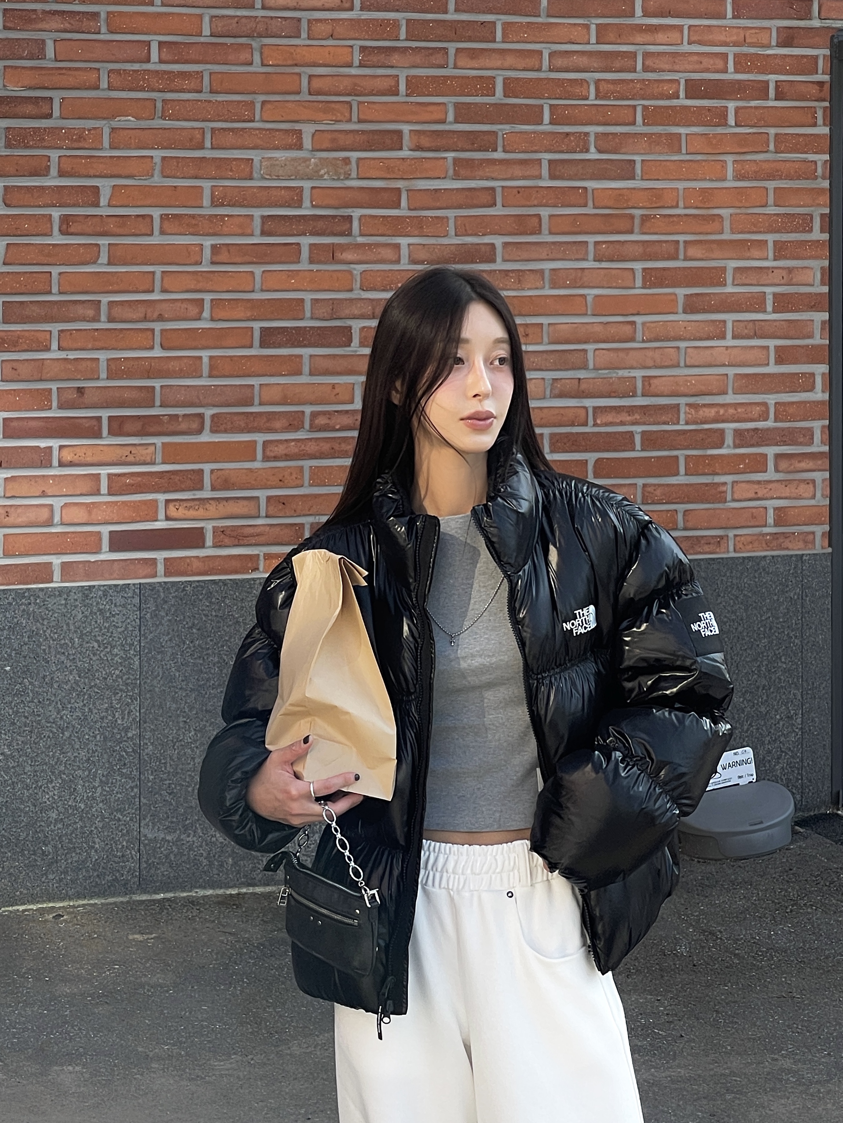 (W) The North Face Ella Down Jacket RDS Black - 25FW 착용 스타일 - 1
