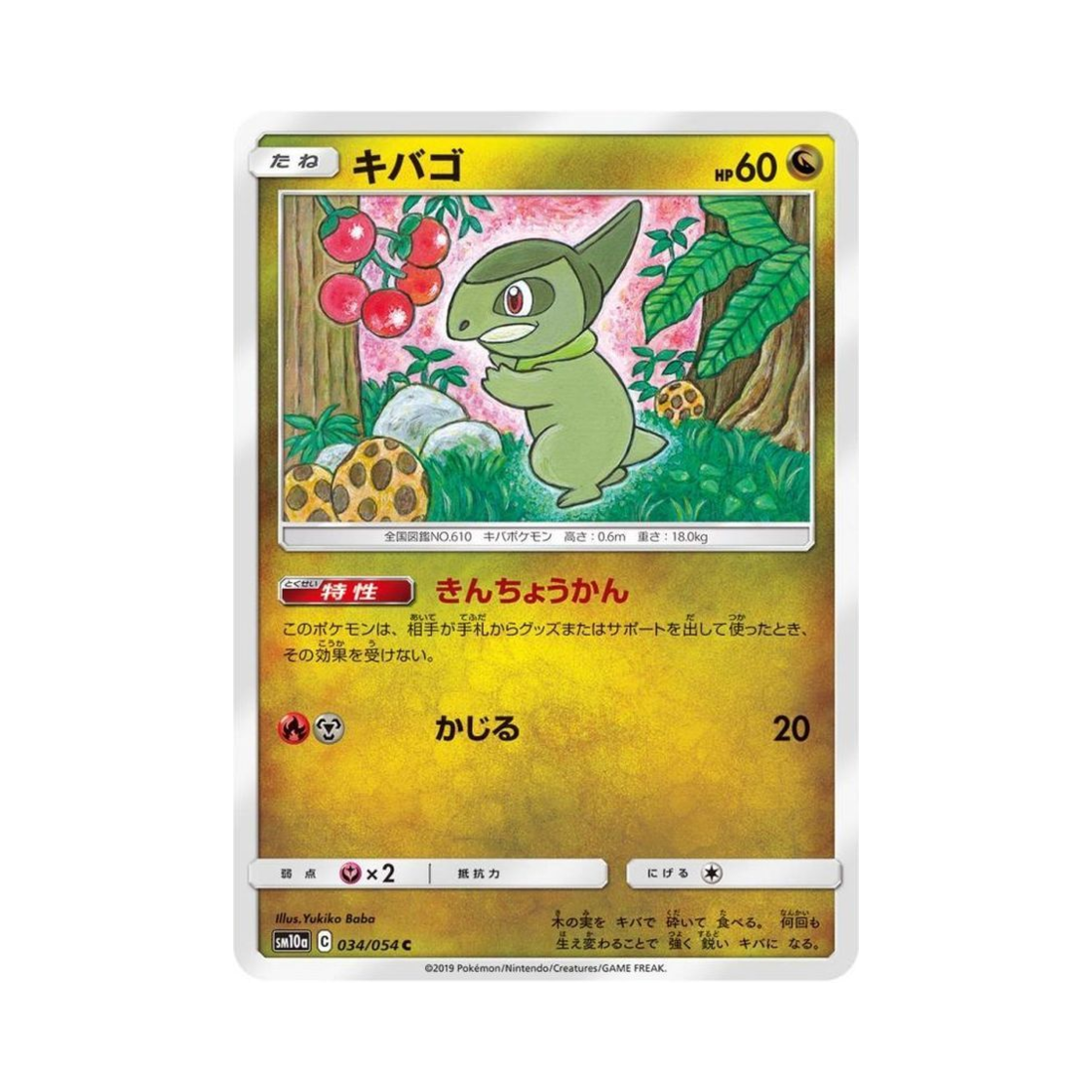 포켓몬 TCG 터검니 C GG엔드 (일어판)(Pokemon TCG Axew C GG End (Japanese Ver.))