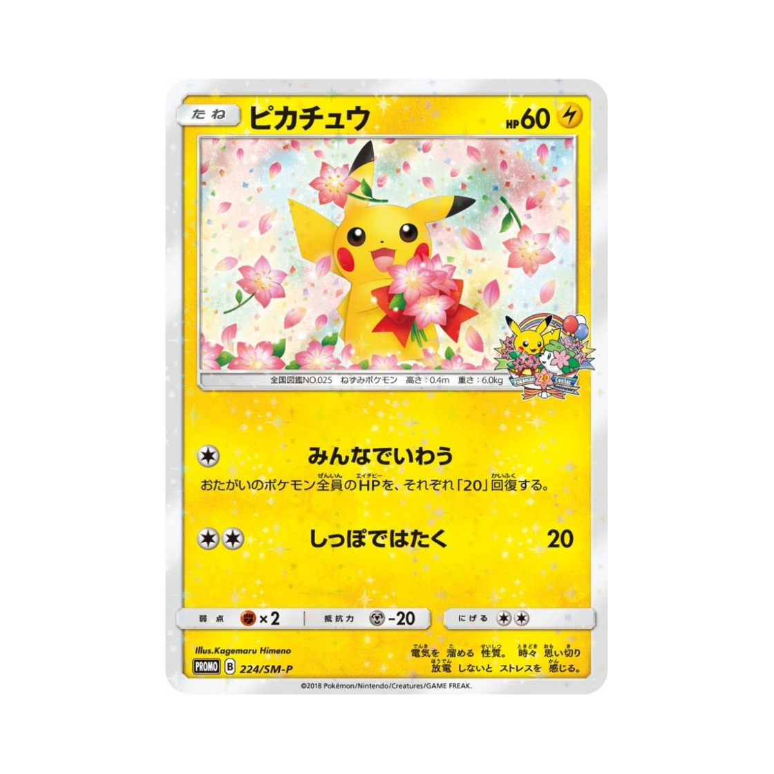 포켓몬 TCG 피카츄 P 썬&문 프로모 카드 (일어판)(Pokemon TCG Pikachu P Sun & Moon Promos (Japanese Ver.))