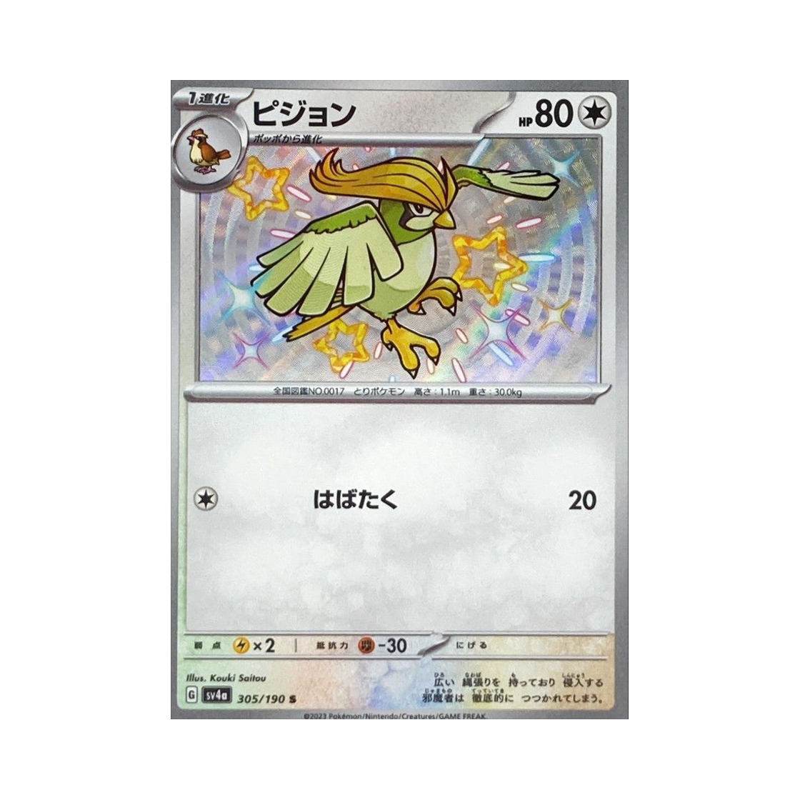 포켓몬 TCG 피죤 S 샤이니 트레져 ex (일어판)(Pokemon TCG Pidgeotto S Shiny Treasure ex (Japanese Ver.)) - 1
