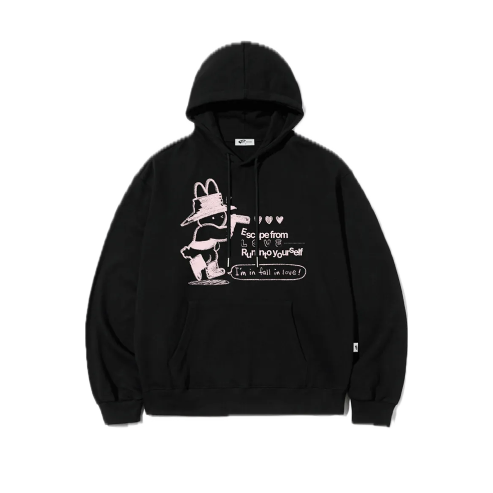 이스케이프프롬 래빗슈터 프린트 후드티 블랙(Escapefrom Rabbit Shooter Print Hoodie Black) - 1
