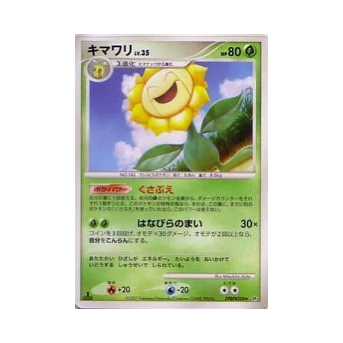 포켓몬 TCG 해루미 R 샤이닝 다크니스 (일어판)(Pokemon TCG Sunflora R Shining Darkness (Japanese Ver.)) - 1