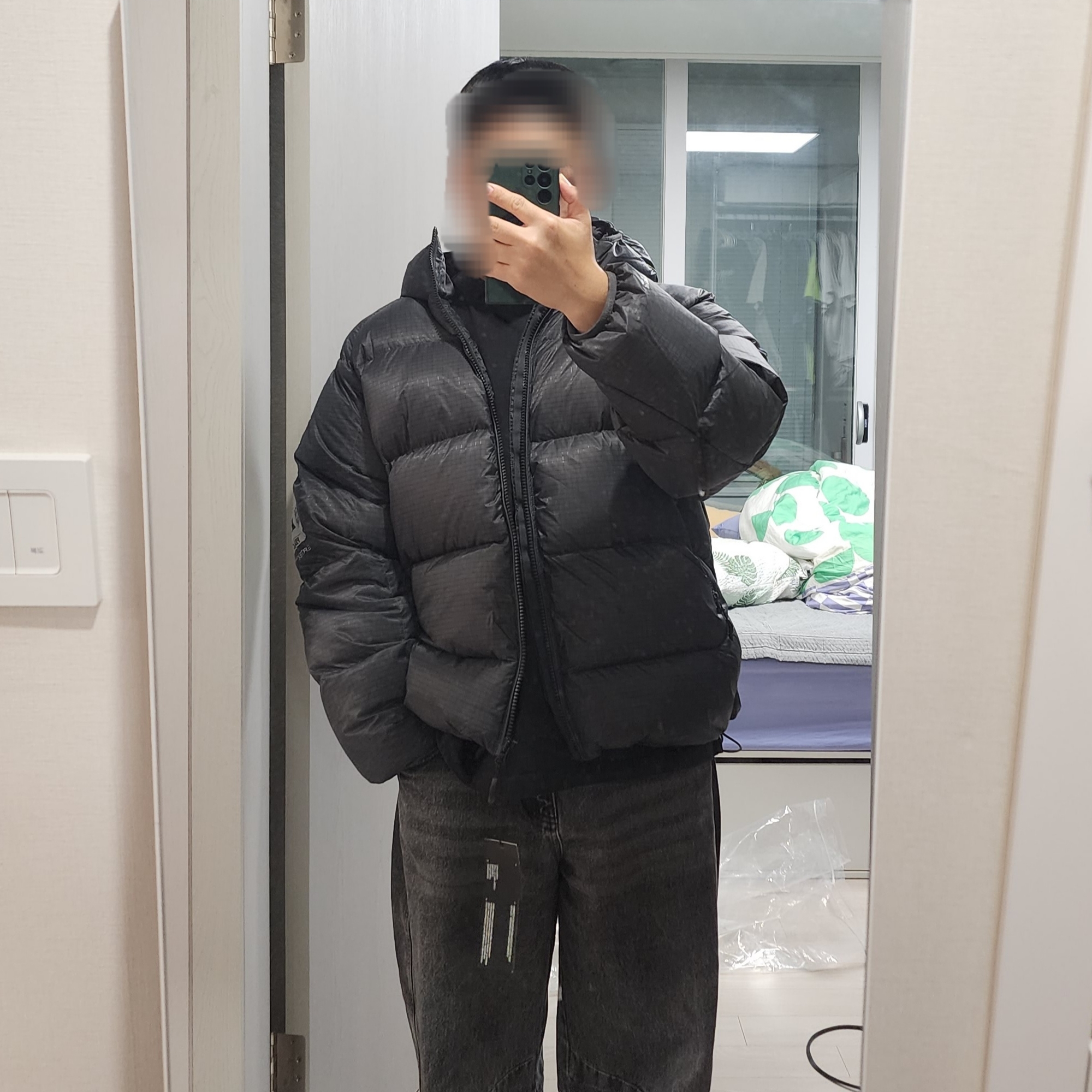 Palace Pertex Quantum RS Puffa Black - 25FW 착용 스타일 - 2
