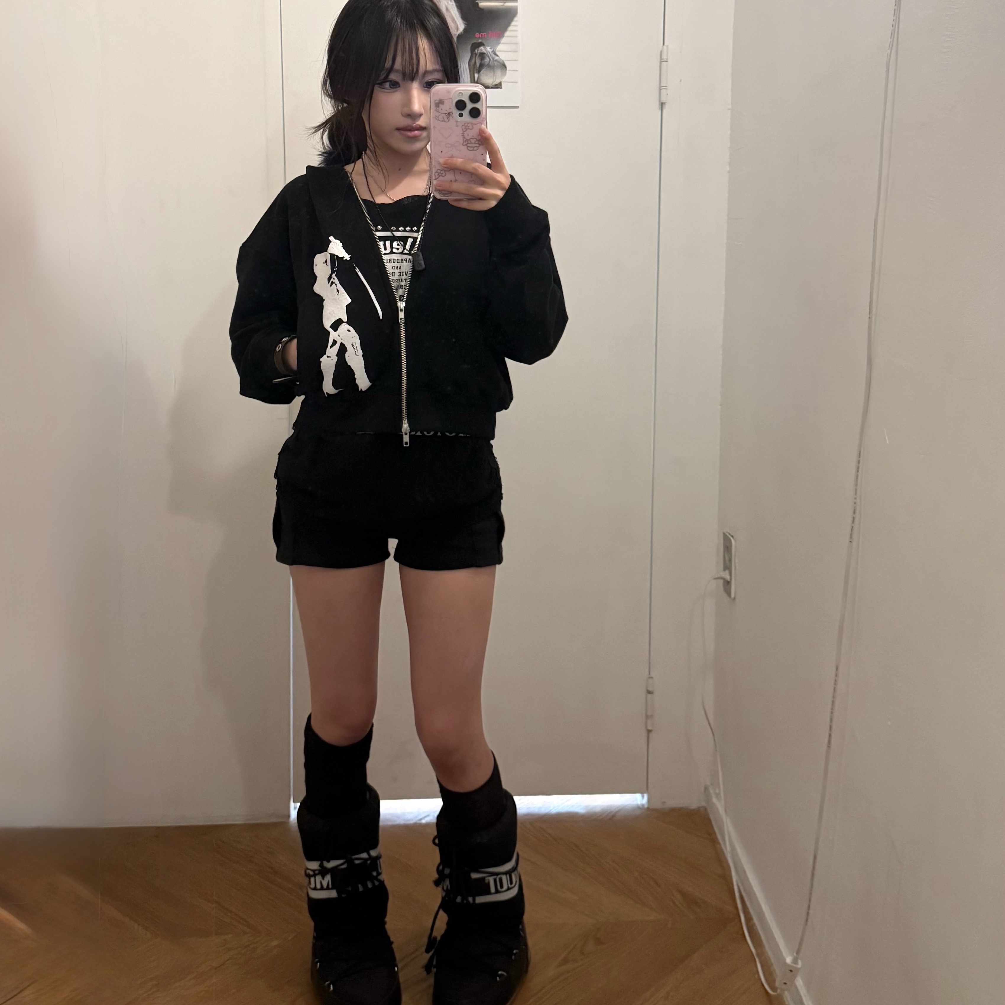 EMEW Blade Zip Up Panther 착용 스타일 - 1