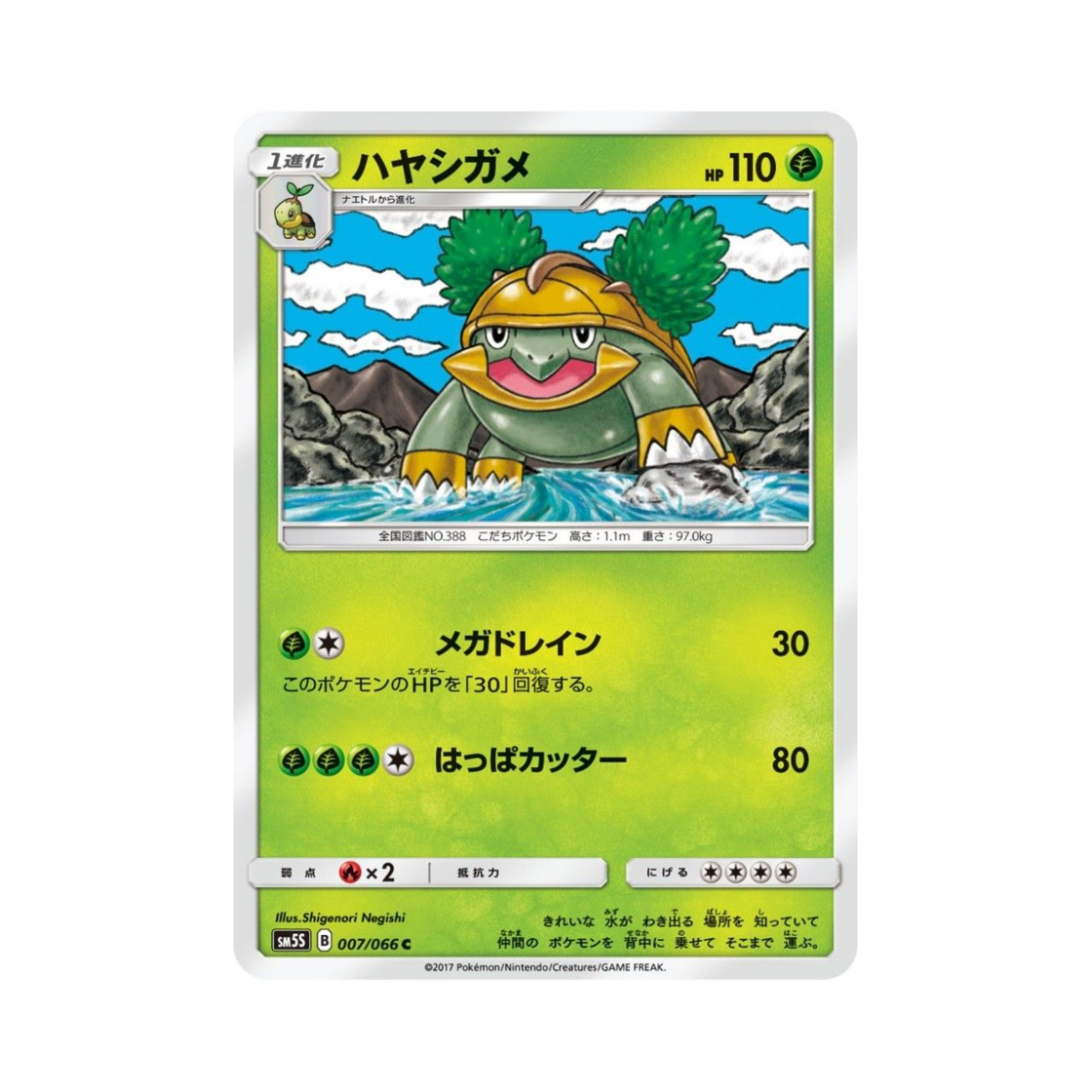 포켓몬 TCG 수풀부기 C 울트라썬 (일어판)(Pokemon TCG Grotle C Ultra Sun (Japanese Ver.))