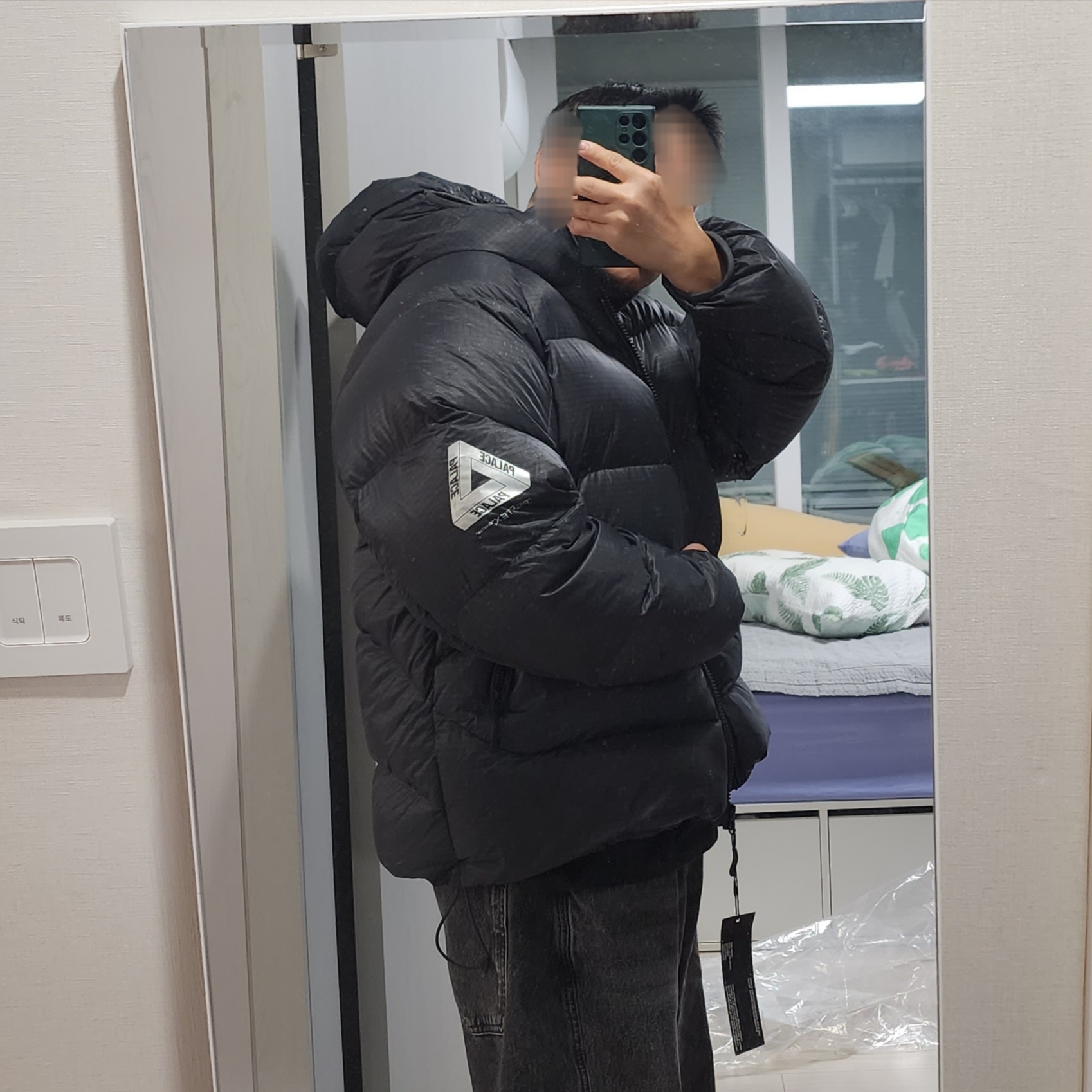 Palace Pertex Quantum RS Puffa Black - 25FW 착용 스타일 - 1