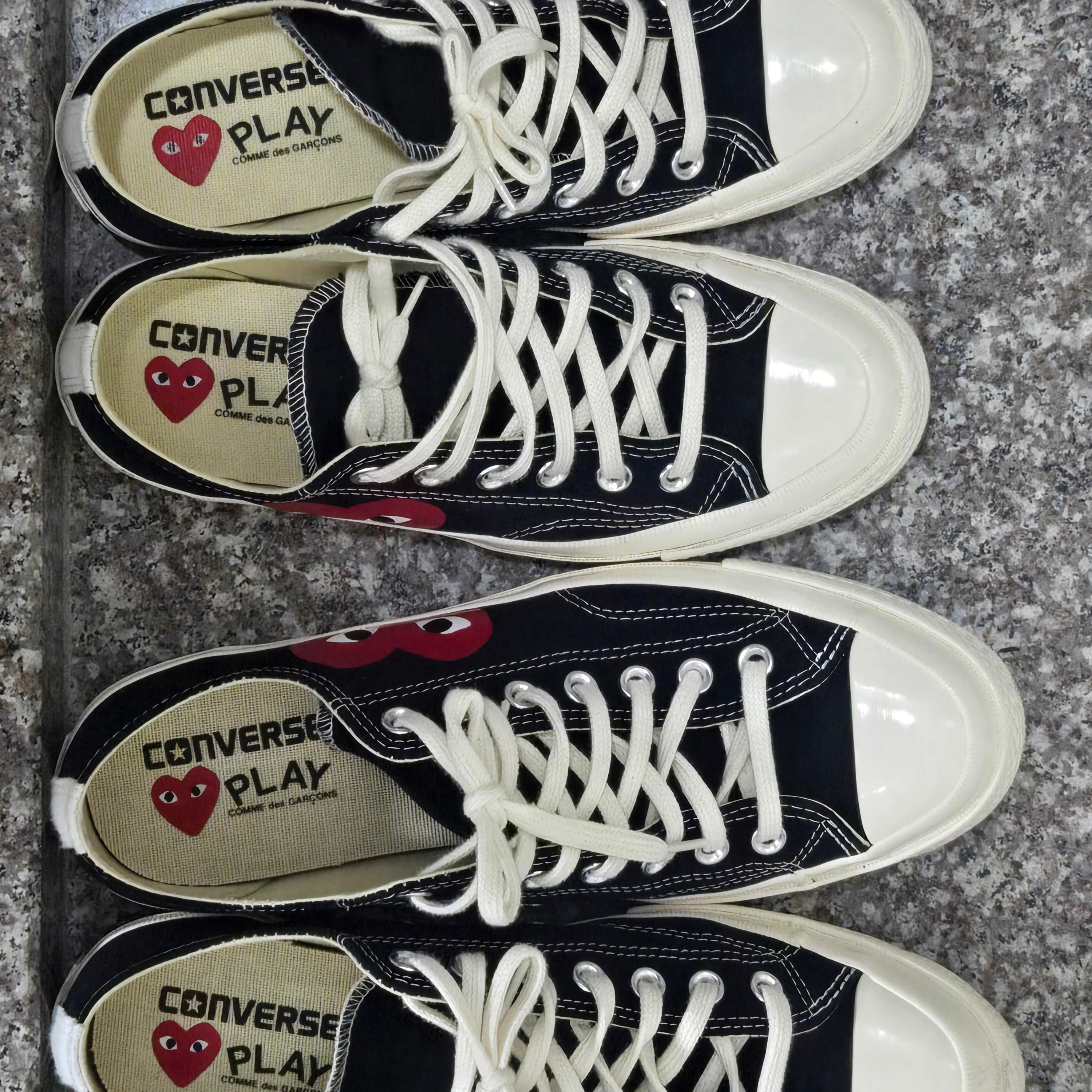 Converse x Play Comme des Garcons Chuck 70 Ox Black 착용 스타일