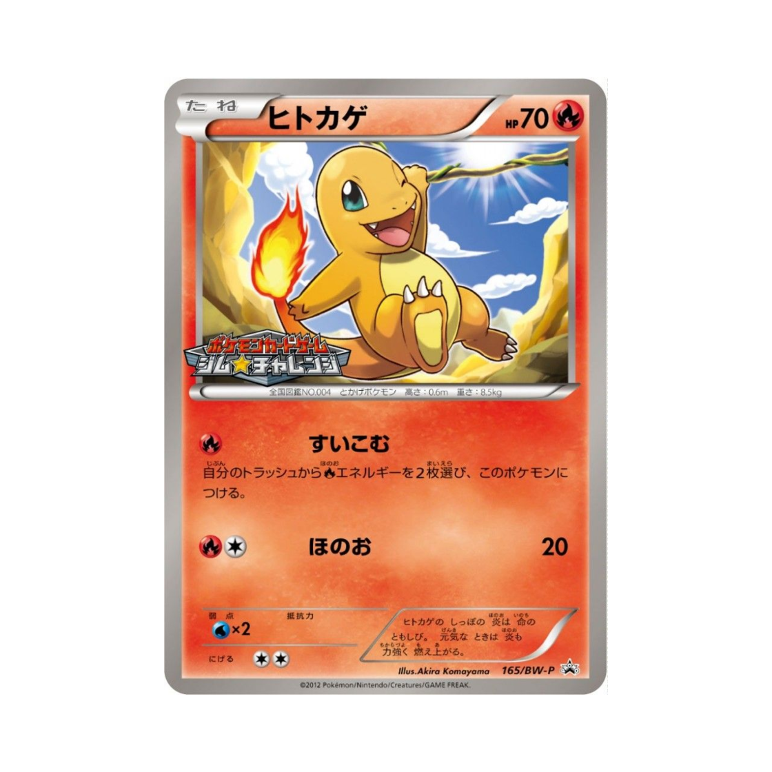 PROMO165-BW-P Pokemon TCG Charmander P Black & White Promos (Japanese Ver.)