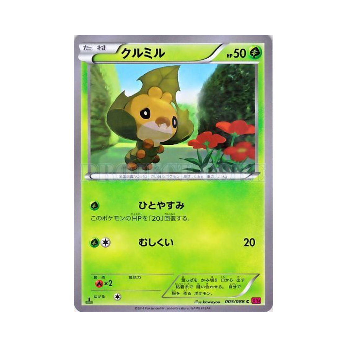 포켓몬 TCG 두르보 C 팬텀게이트 퍼스트 에디션 (일어판)(Pokemon TCG Sewaddle C Phantom Gate 1st Edition (Japanese Ver.))