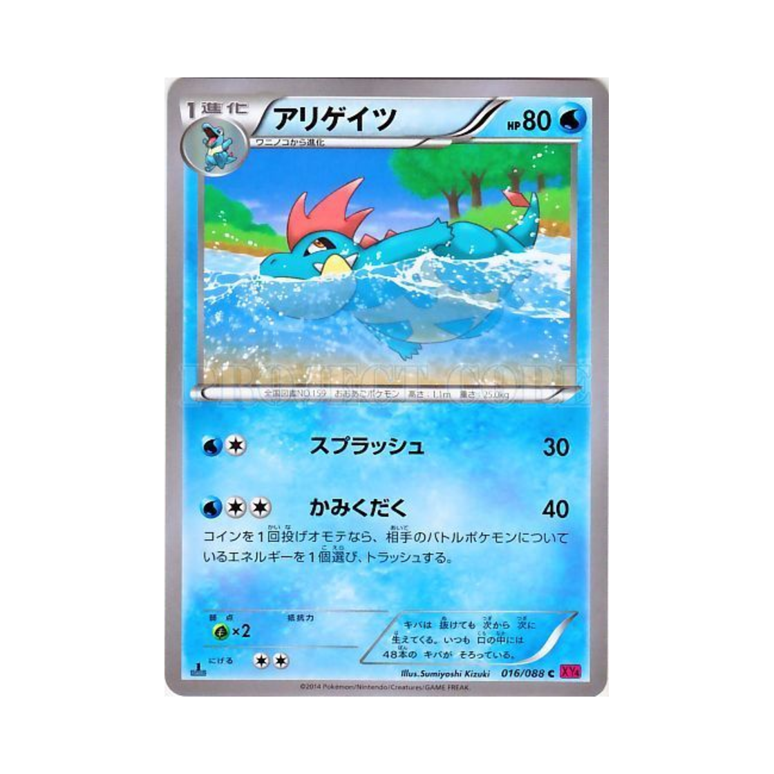 포켓몬 TCG 엘리게이 C 팬텀게이트 퍼스트 에디션 (일어판)(Pokemon TCG Croconaw C Phantom Gate 1st Edition (Japanese Ver.))