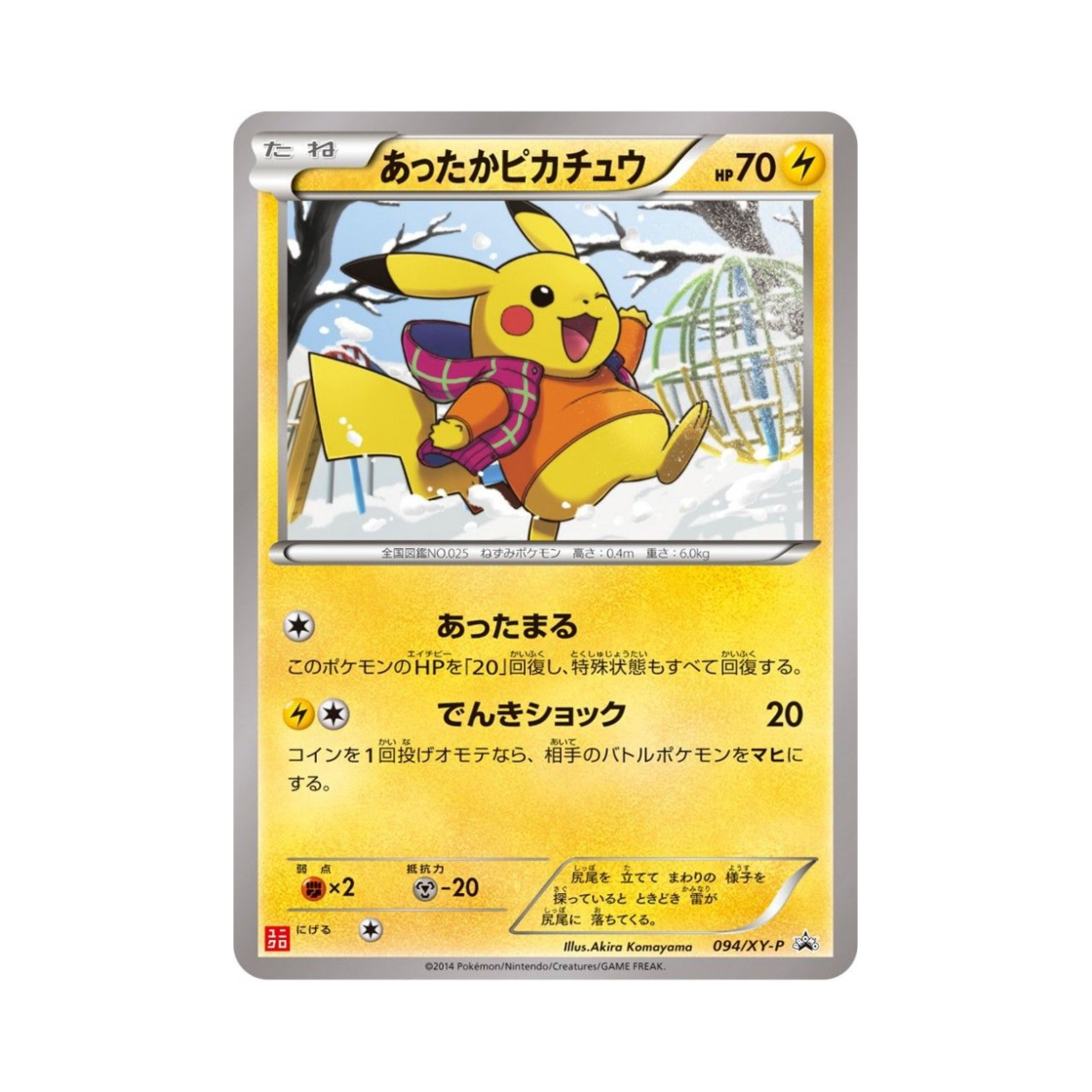 PROMO094-XY-P Pokemon TCG Warm Pikachu P XY Promos (Japanese Ver.)
