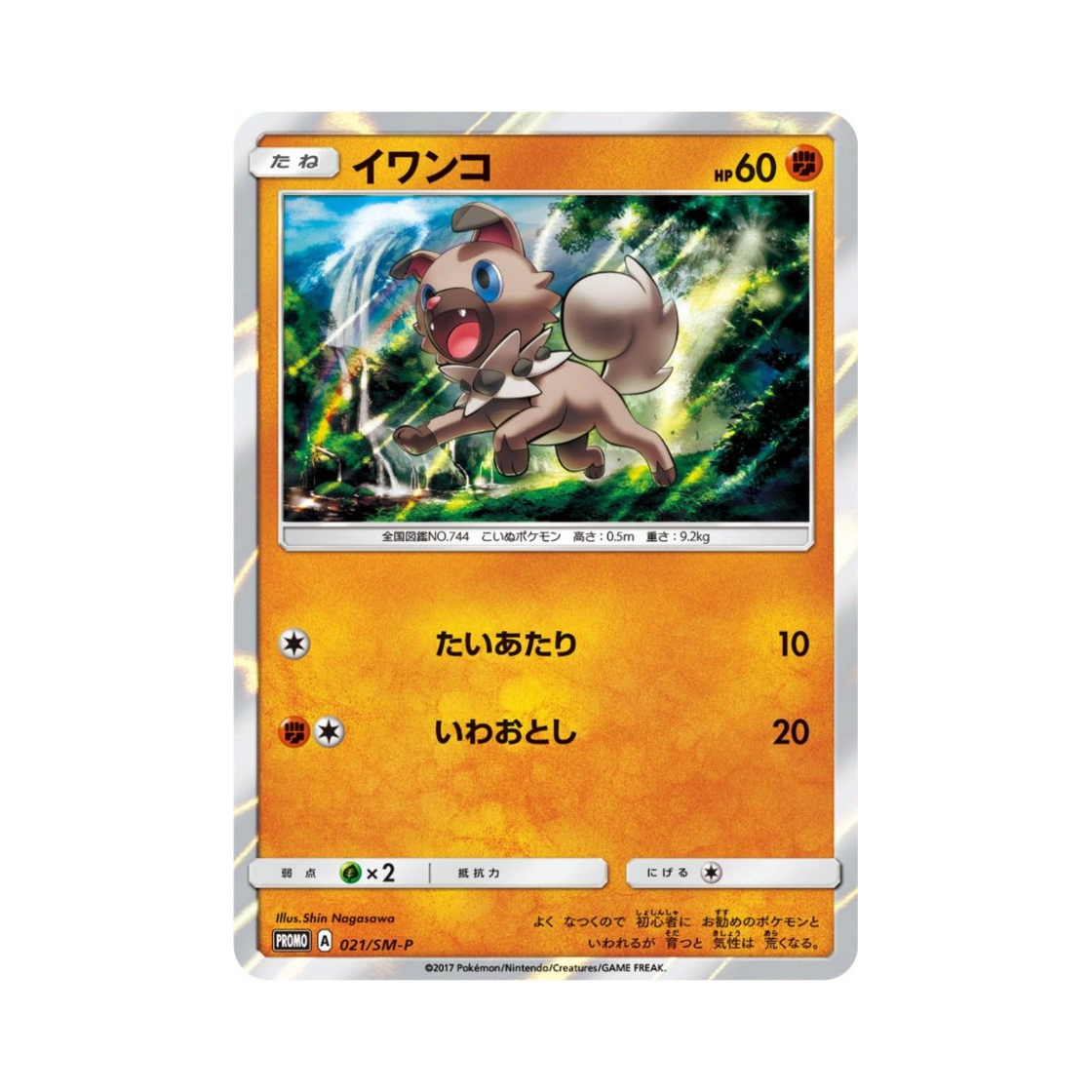 포켓몬 TCG 암멍이 P 썬&문 프로모 카드 (일어판)(Pokemon TCG Rockruff P Sun & Moon Promos (Japanese Ver.)) - 1