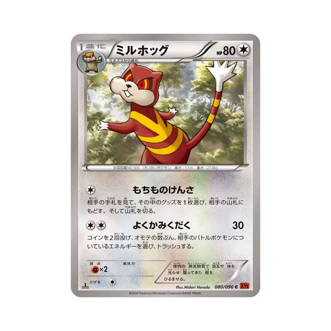 포켓몬 TCG 보르그 C 라이징피스트 퍼스트 에디션 (일어판)(Pokemon TCG Watchog C Rising Fist 1st Edition (Japanese Ver.)) - 1