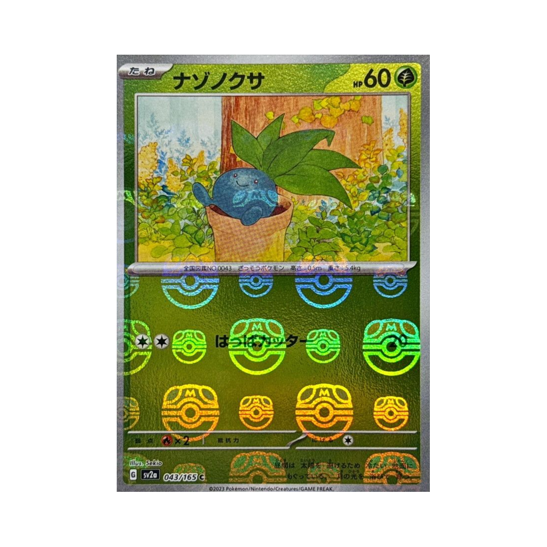 포켓몬 TCG 뚜벅쵸 C 마스터볼 미러 포켓몬 카드 151 (일어판)(Pokemon TCG Oddish C Masterball Mirror Pokemon Card 151 (Japanese Ver.)) - 1