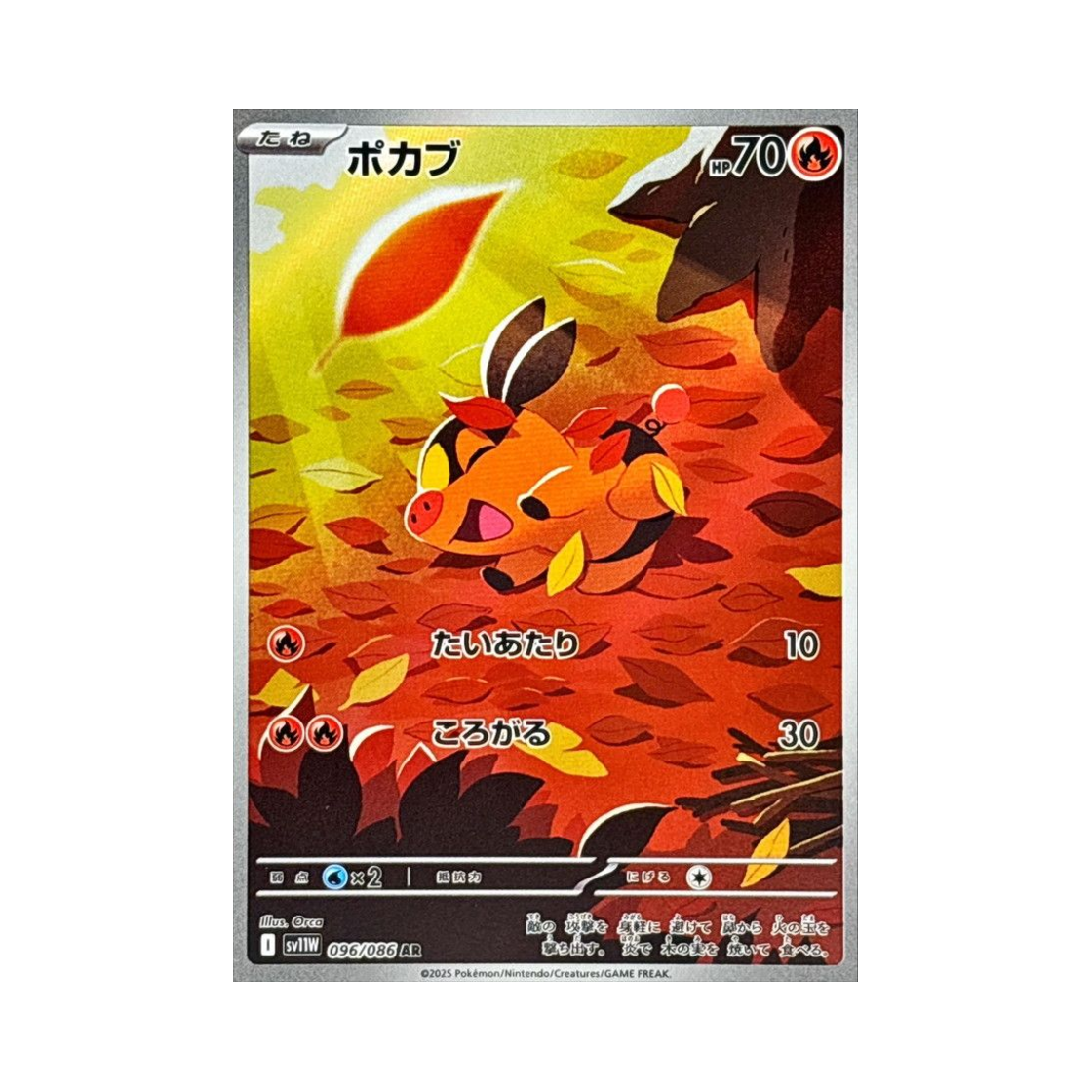 SV11W096-086 Pokemon TCG Tepig AR White Flare (Japanese Ver.)