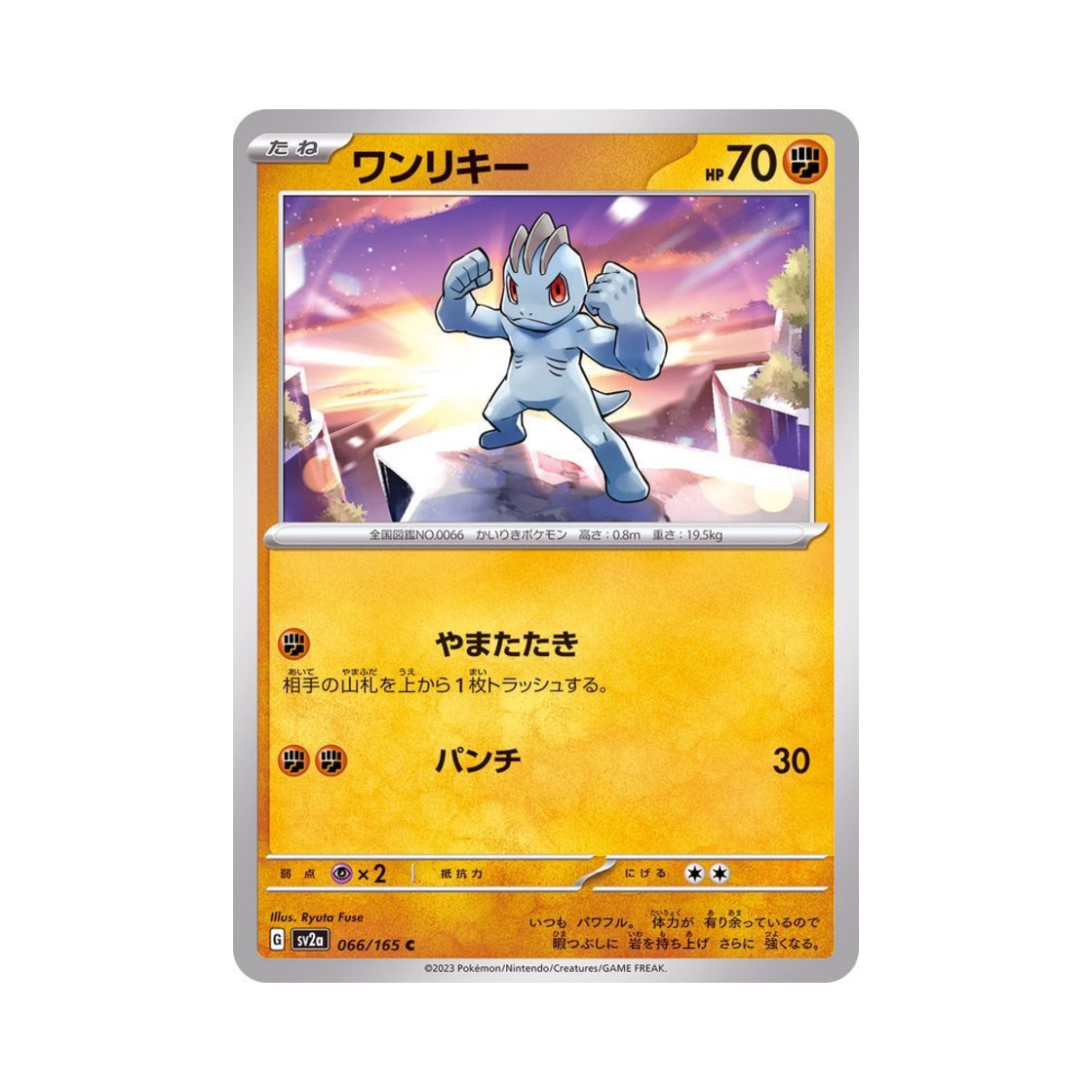 포켓몬 TCG 알통몬 C 포켓몬 카드 151 (일어판)(Pokemon TCG Machop C Pokemon Card 151 (Japanese Ver.)) - 1