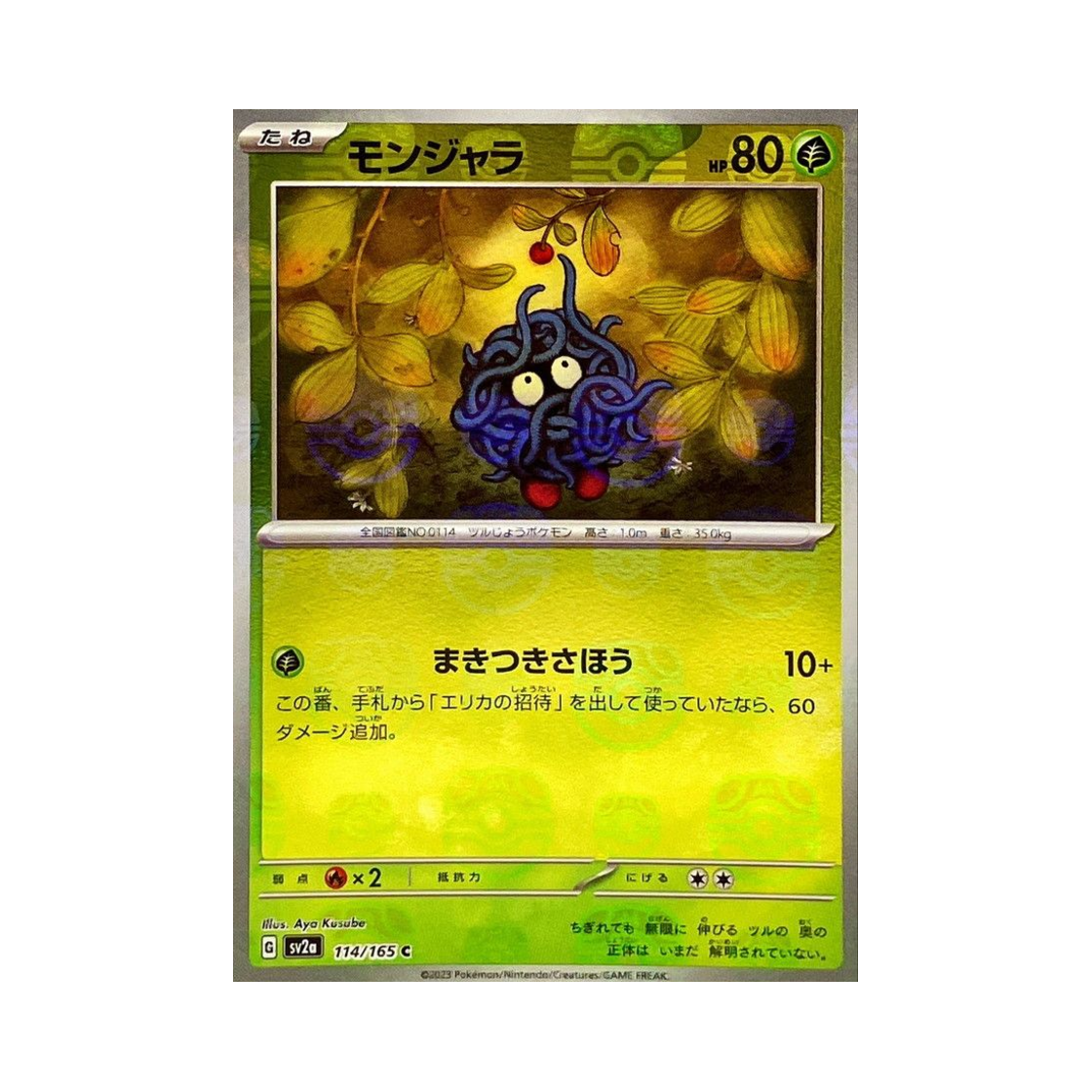 포켓몬 TCG 덩쿠리 C 마스터볼 미러 포켓몬 카드 151 (일어판)(Pokemon TCG Tangela C Masterball Mirror Pokemon Card 151 (Japanese Ver.)) - 1