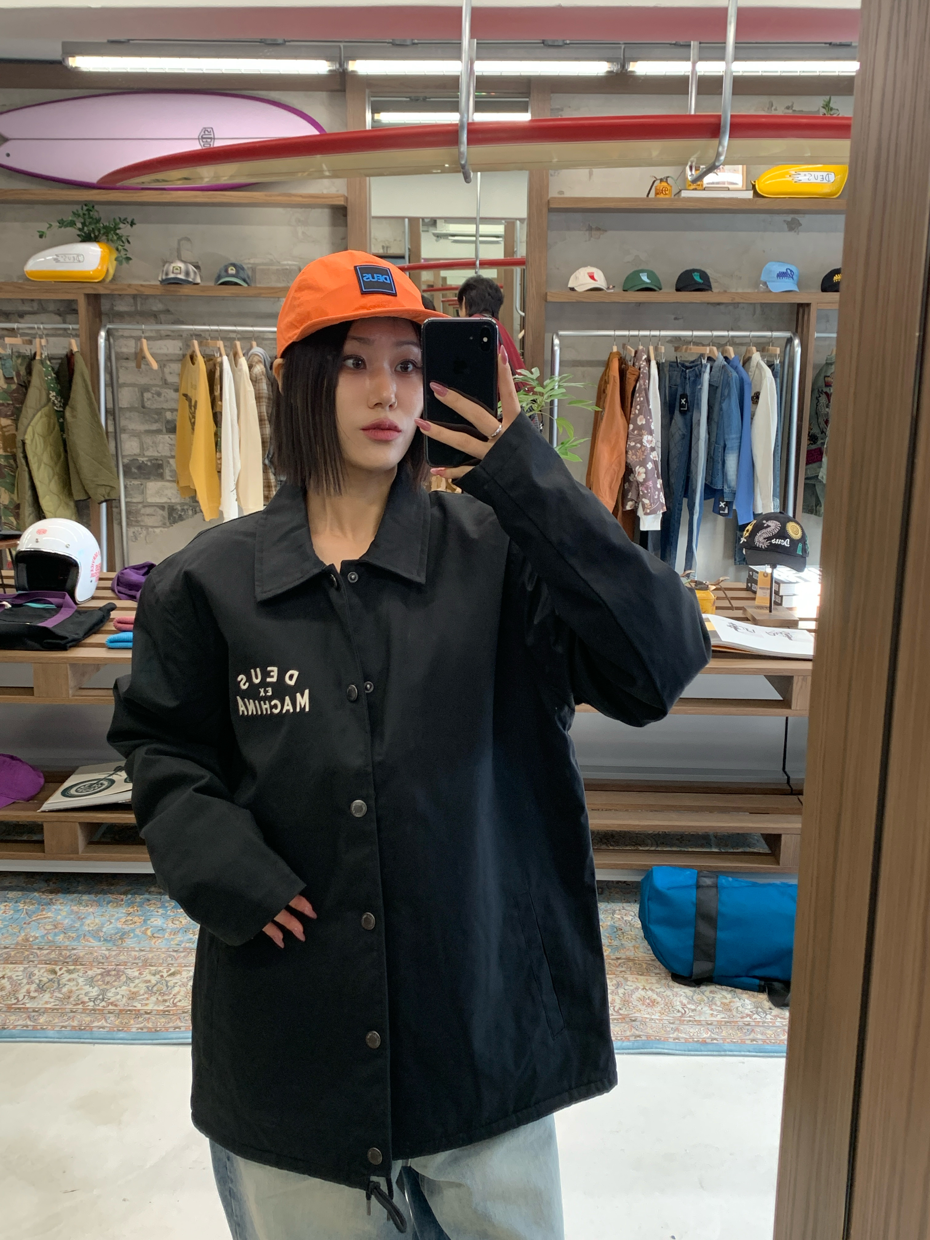 Deus Ex Machina Seoul Coach Jacket Black, Deus Ex Machina Workshop Coach Jacket Black 착용 스타일