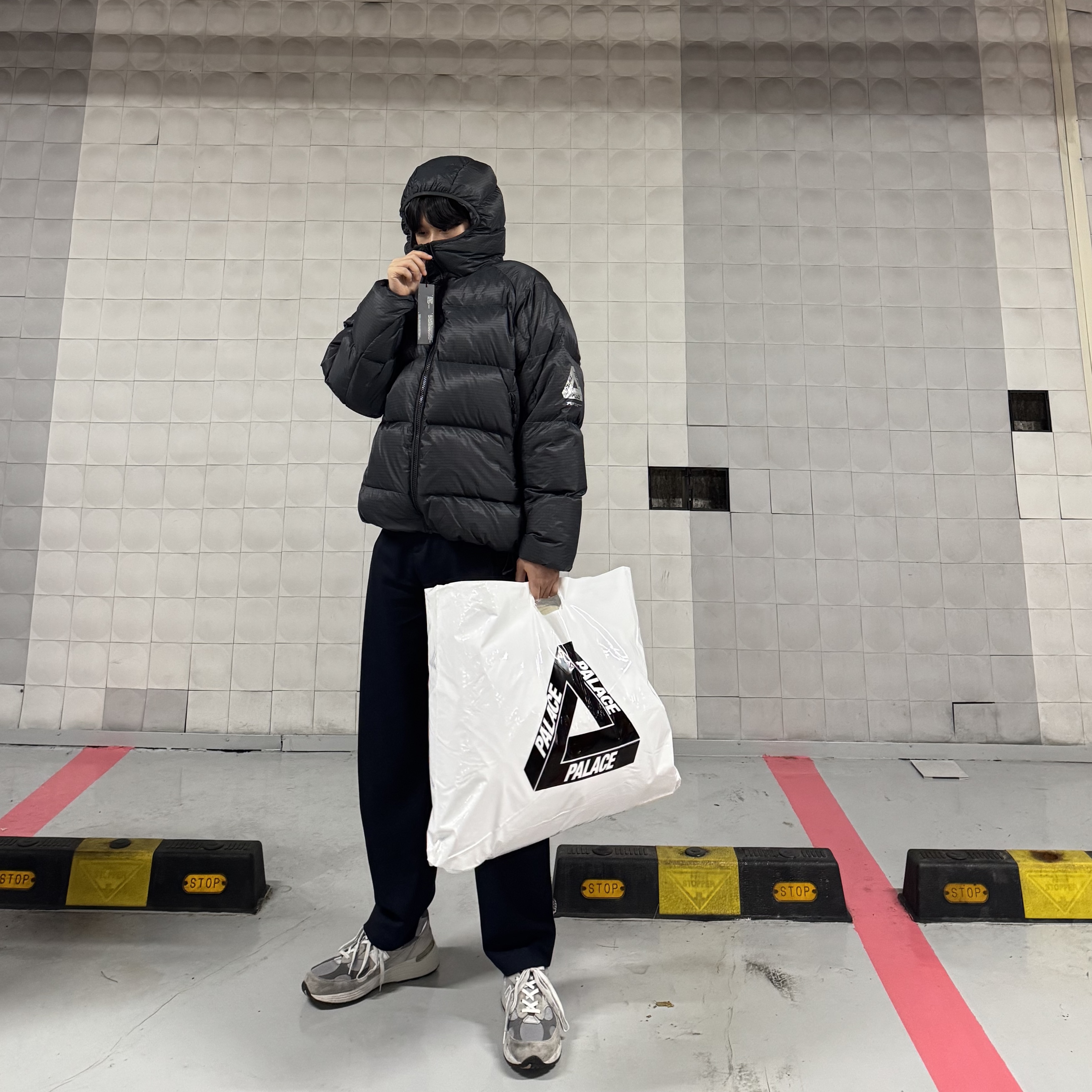 Palace Pertex Quantum RS Puffa Black - 25FW, Palace Pertex Quantum RS Puffa Green - 25FW 착용 스타일