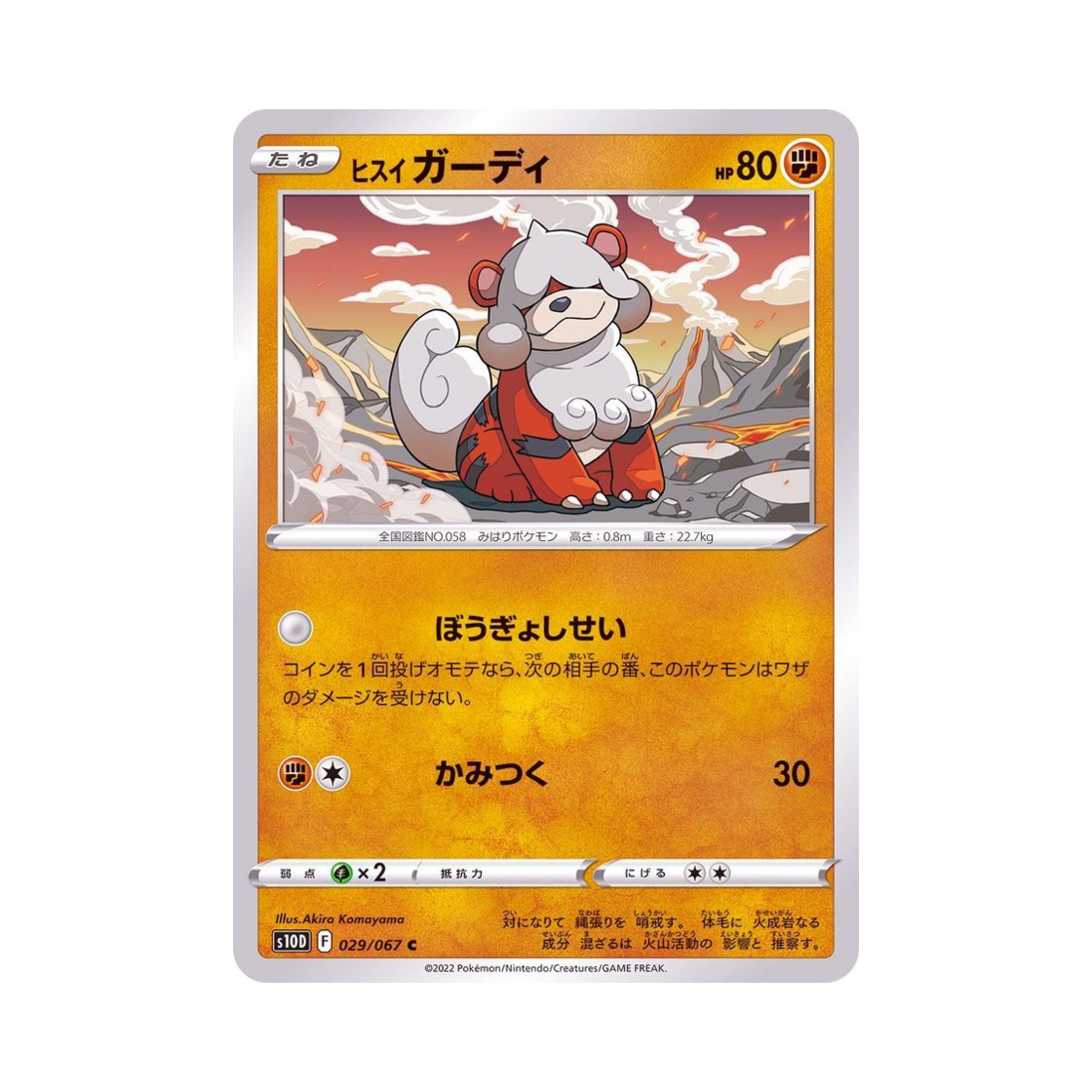 포켓몬 TCG 히스이 가디 C 타임게이저 (일어판)(Pokemon TCG Hisuian Growlithe C Time Gazer (Japanese Ver.)) - 1