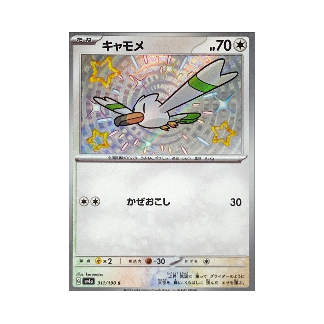 포켓몬 TCG 갈모매 S 샤이니 트레져 ex (일어판)(Pokemon TCG Wingull S Shiny Treasure ex (Japanese Ver.))