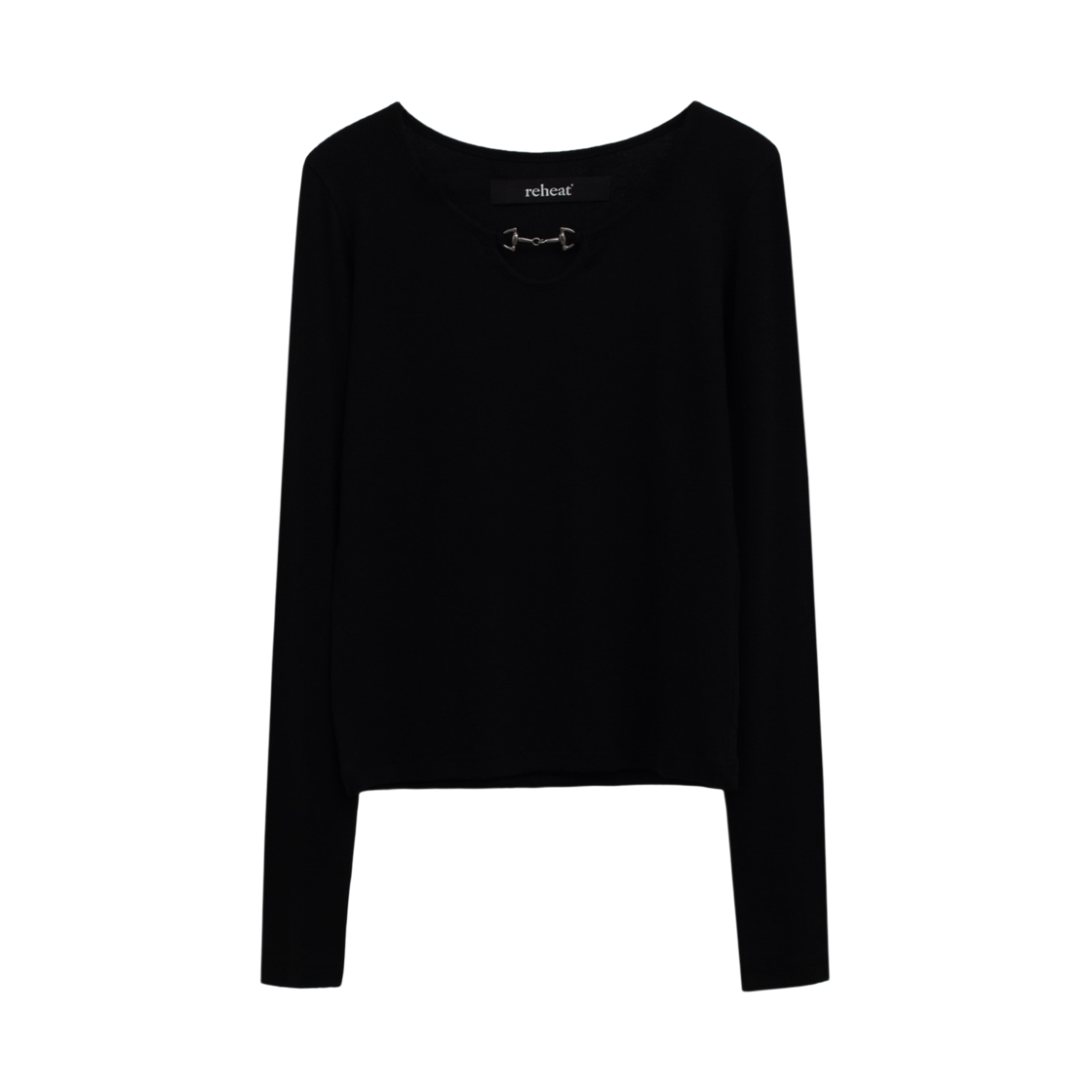 R05TP02BK Reheat Horsebit Detail Top Black