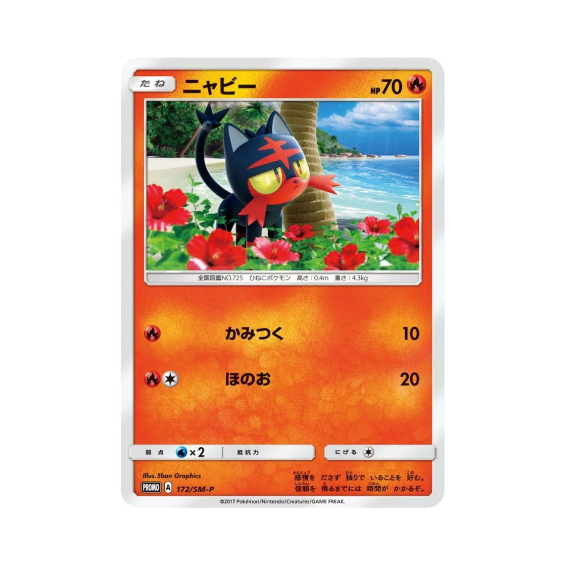 포켓몬 TCG 냐오불 P 썬&문 프로모 카드 (일어판)(Pokemon TCG Litten P Sun & Moon Promos (Japanese Ver.)) - 1
