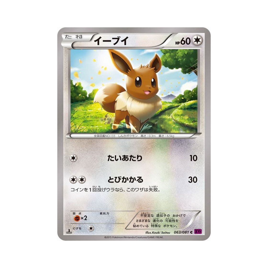 XY7-063-081 Pokemon TCG Eevee C Banded Ring 1st Edition (Japanese Ver.)