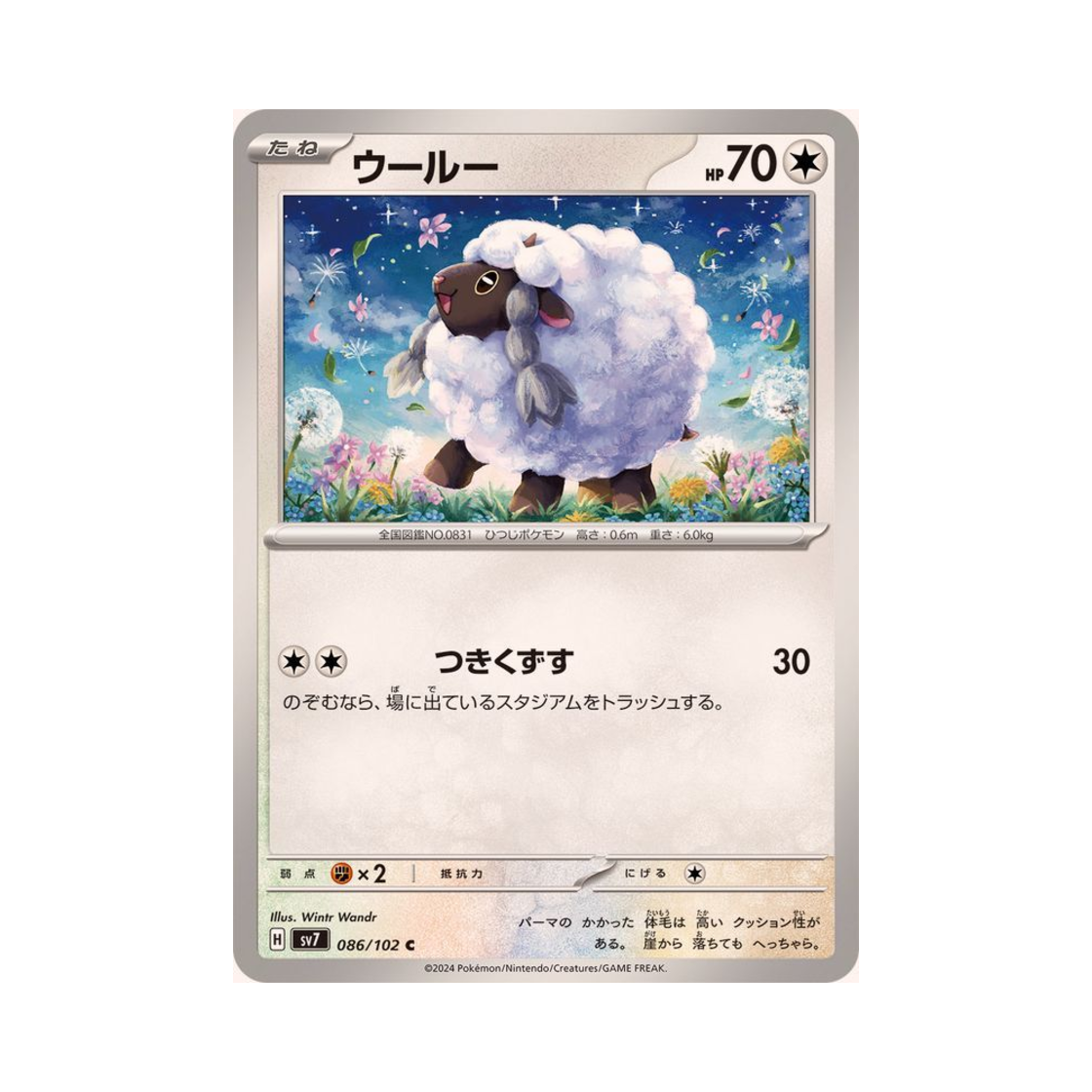포켓몬 TCG 우르 C 스텔라미라클 (일어판)(Pokemon TCG Wooloo C Stellar Miracle (Japanese Ver.))