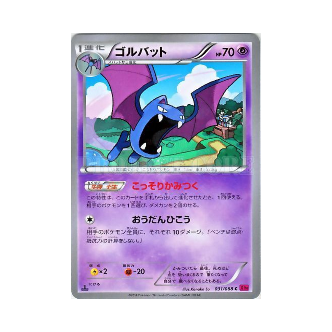 포켓몬 TCG 골뱃 C 팬텀게이트 퍼스트 에디션 (일어판)(Pokemon TCG Golbat C Phantom Gate 1st Edition (Japanese Ver.)) - 1