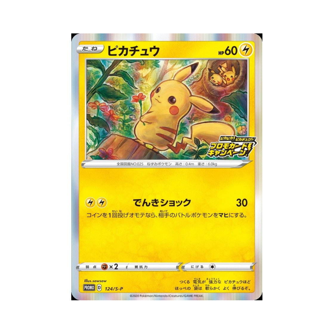 포켓몬 TCG 피카츄 P 소드&실드 프로모 카드 (일어판)(Pokemon TCG Pikachu P Sword & Shield Promos (Japanese Ver.))