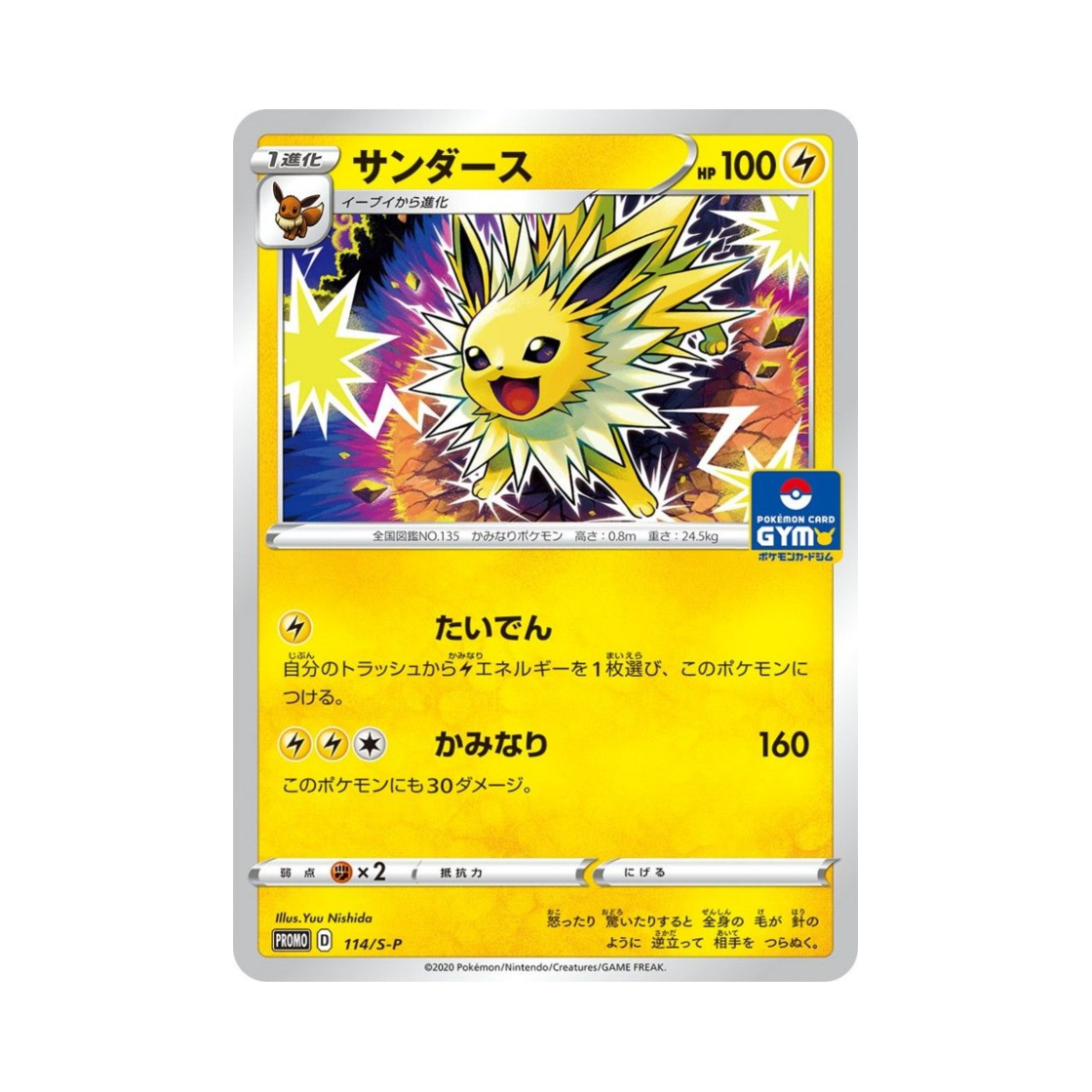 PROMO114-S-P Pokemon TCG Jolteon P Sword & Shield Promos (Japanese Ver.)