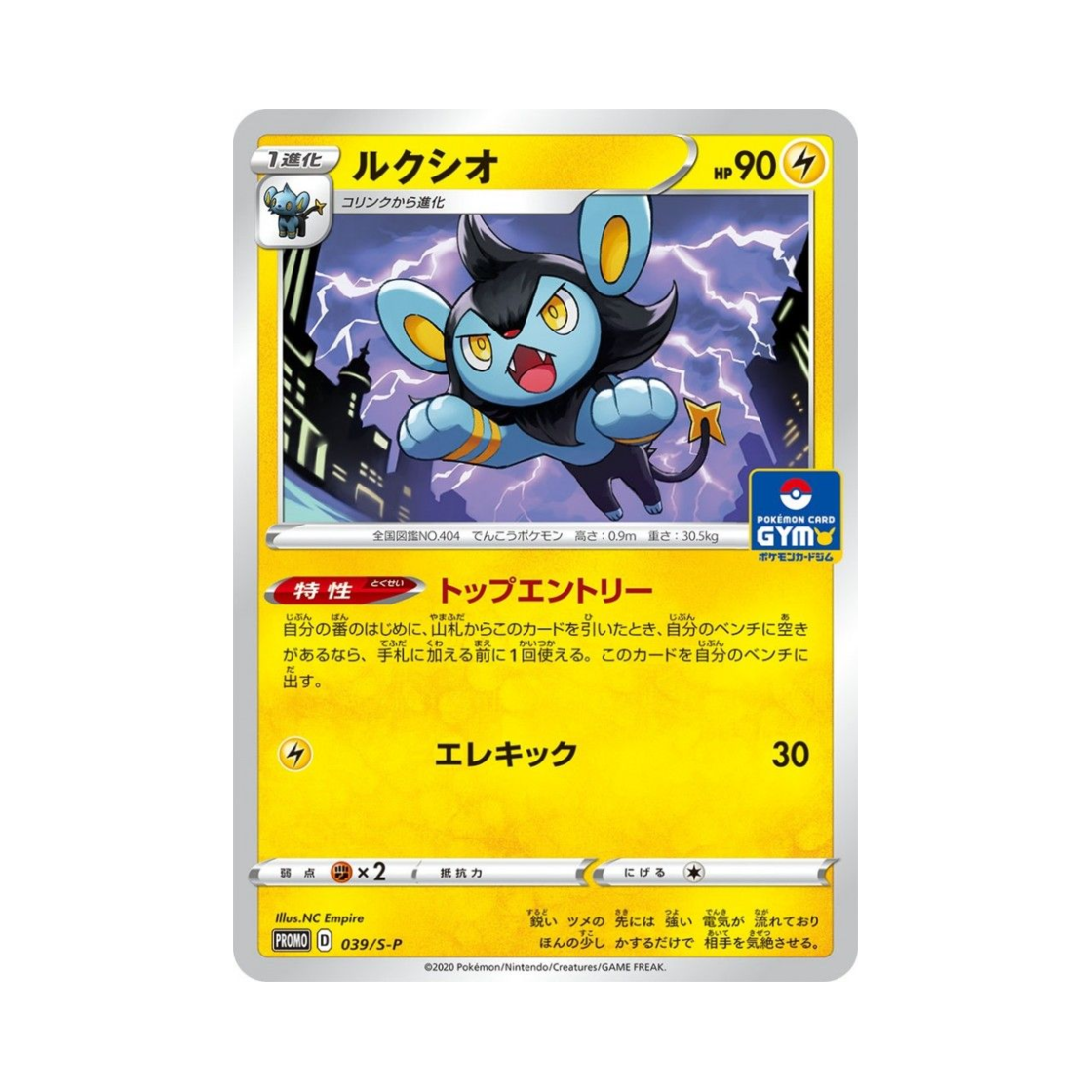 포켓몬 TCG 럭시오 P 소드&실드 프로모 카드 (일어판)(Pokemon TCG Luxio P Sword & Shield Promos (Japanese Ver.)) - 1