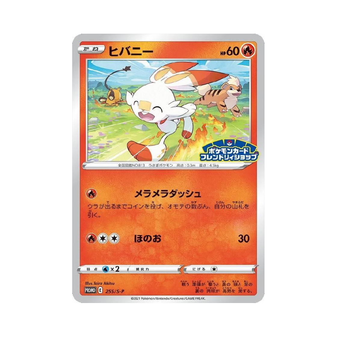 포켓몬 TCG 염버니 P 소드&실드 프로모 카드 (일어판)(Pokemon TCG Scorbunny P Sword & Shield Promos (Japanese Ver.)) - 1