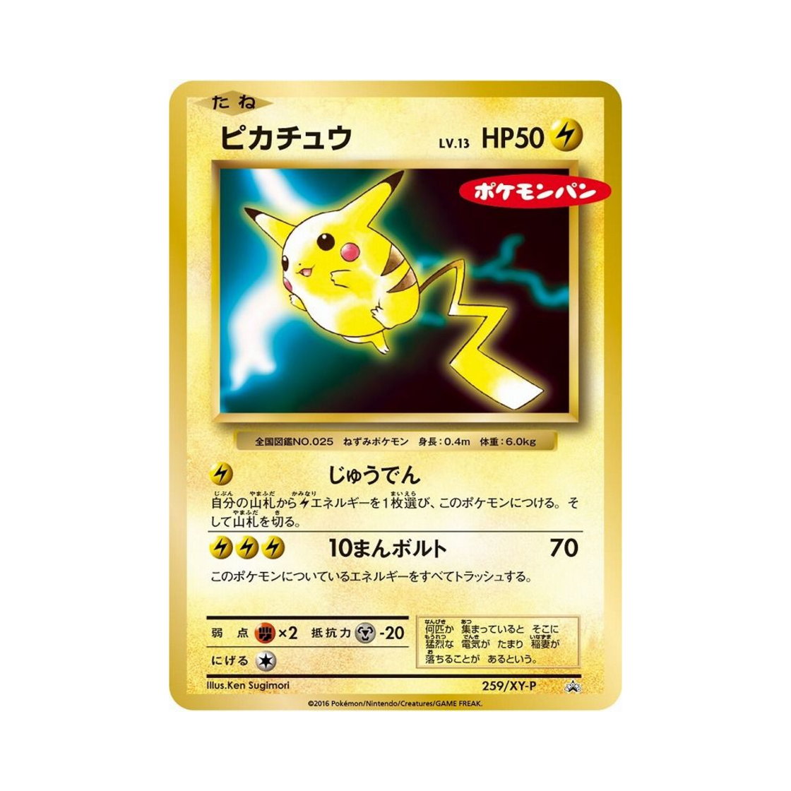 PROMO259-XY-P Pokemon TCG Pikachu P XY Promos (Japanese Ver.)
