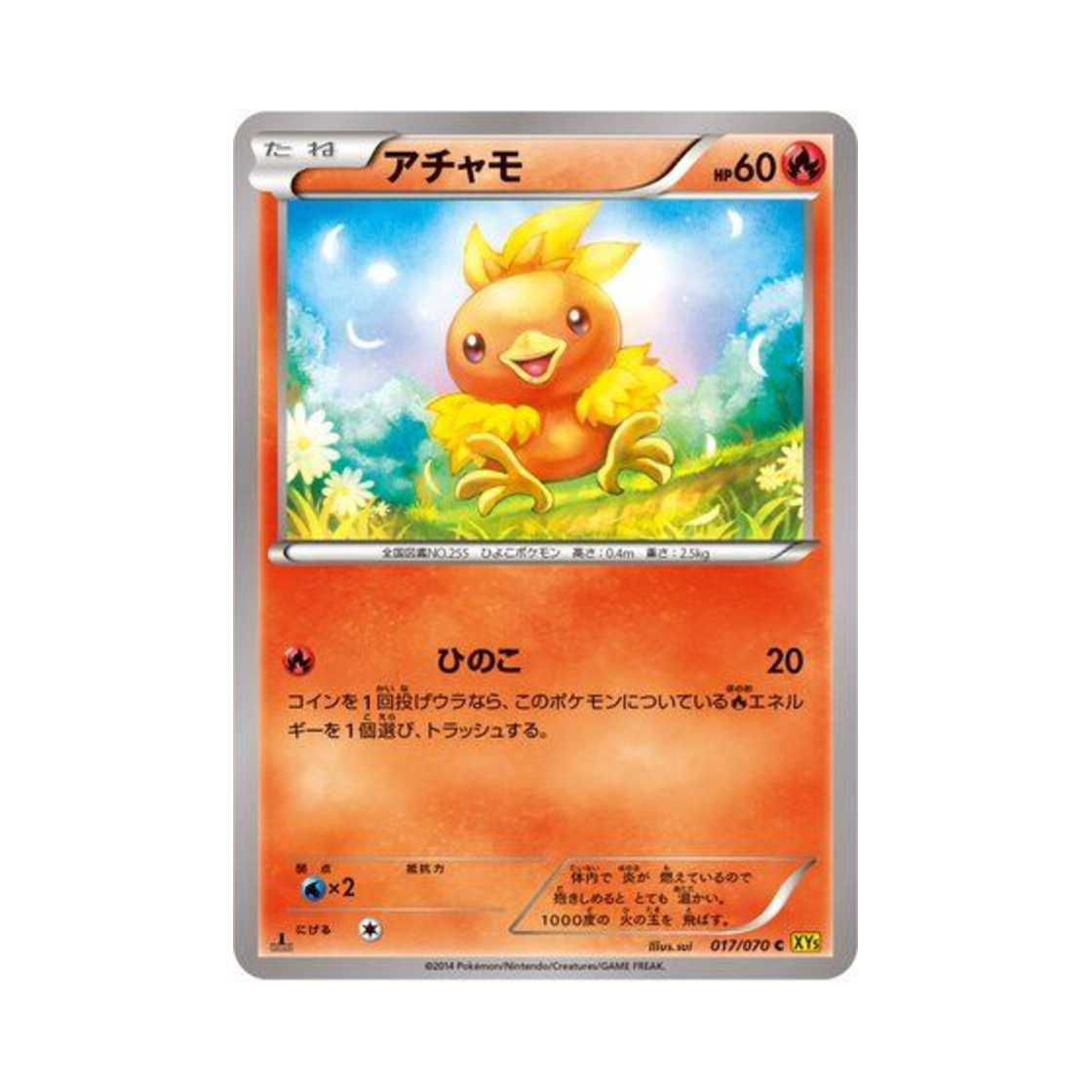 XY5G-017-070 Pokemon TCG Torchic C Gaia Volcano 1st Edition (Japanese Ver.)