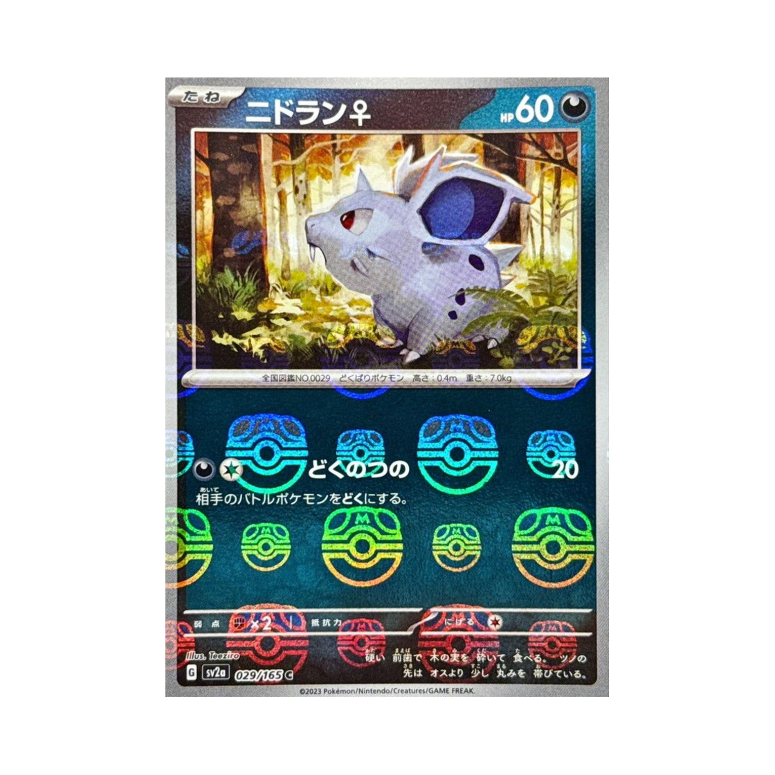 포켓몬 TCG 니드런♀ C 마스터볼 미러 포켓몬 카드 151 (일어판)(Pokemon TCG Nidoran♀ C Masterball Mirror Pokemon Card 151 (Japanese Ver.)) - 1