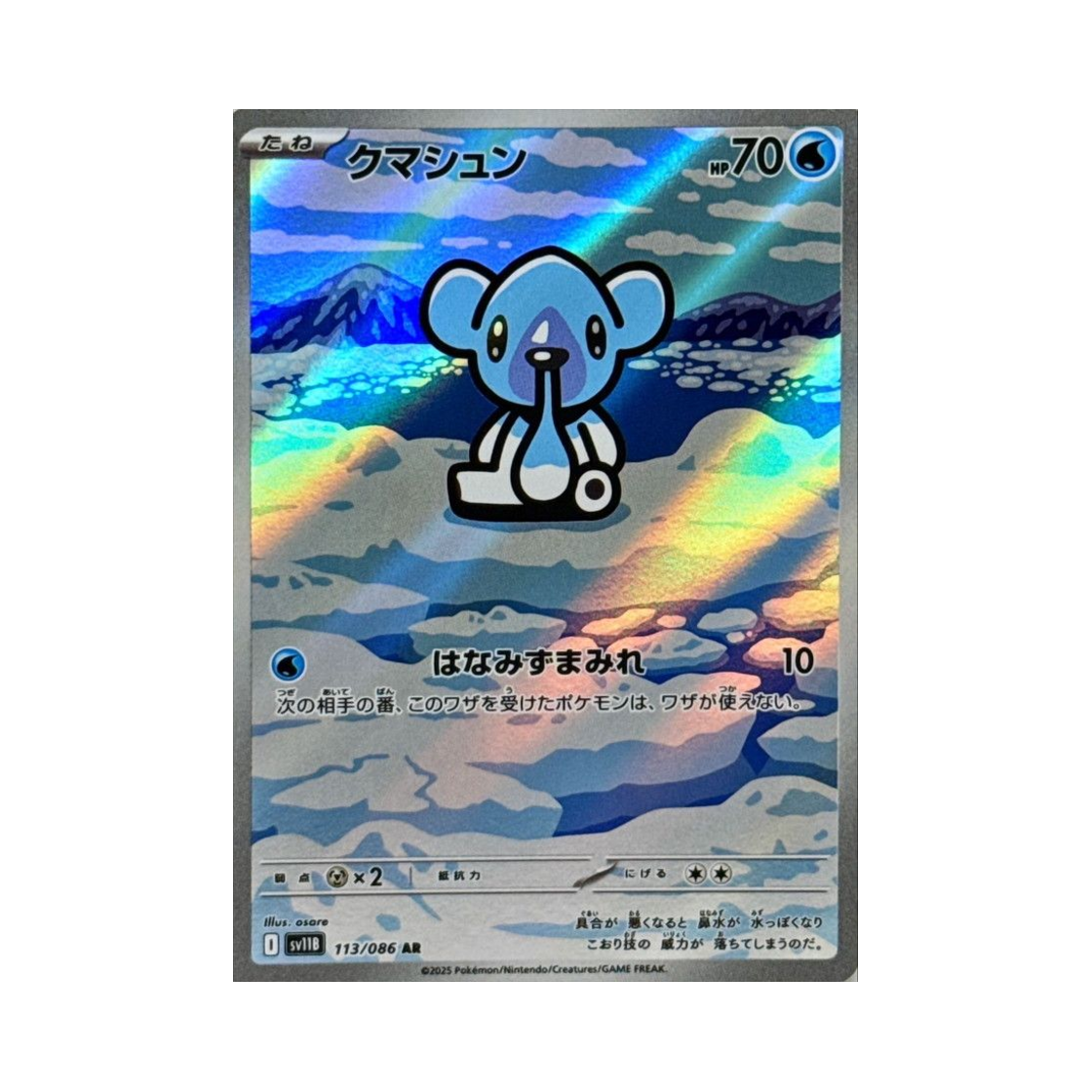 포켓몬 TCG 코고미 AR 블랙 볼트 (일어판)(Pokemon TCG Cubchoo AR Black Bolt (Japanese Ver.)) - 1
