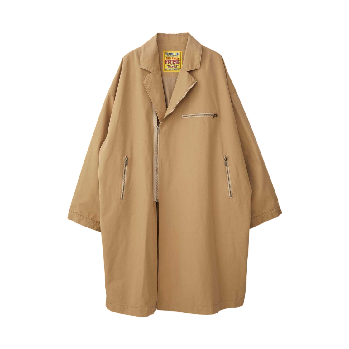 01253AC02 (W) Hysteric Glamour Break To Me Jacquard Coat Beige