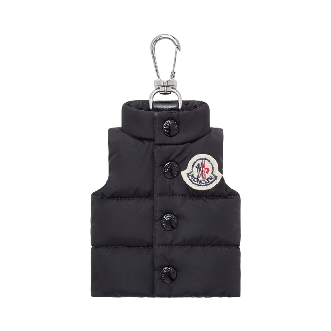 K2-09A-6F00002-M7726-999 Moncler Vest Shaped Keyring Black - 25FW