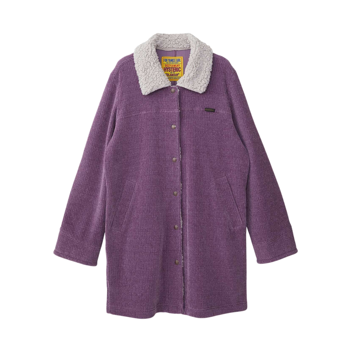 01253CJ03 (W) Hysteric Glamour Fleece-Lined Trench Coat Purple