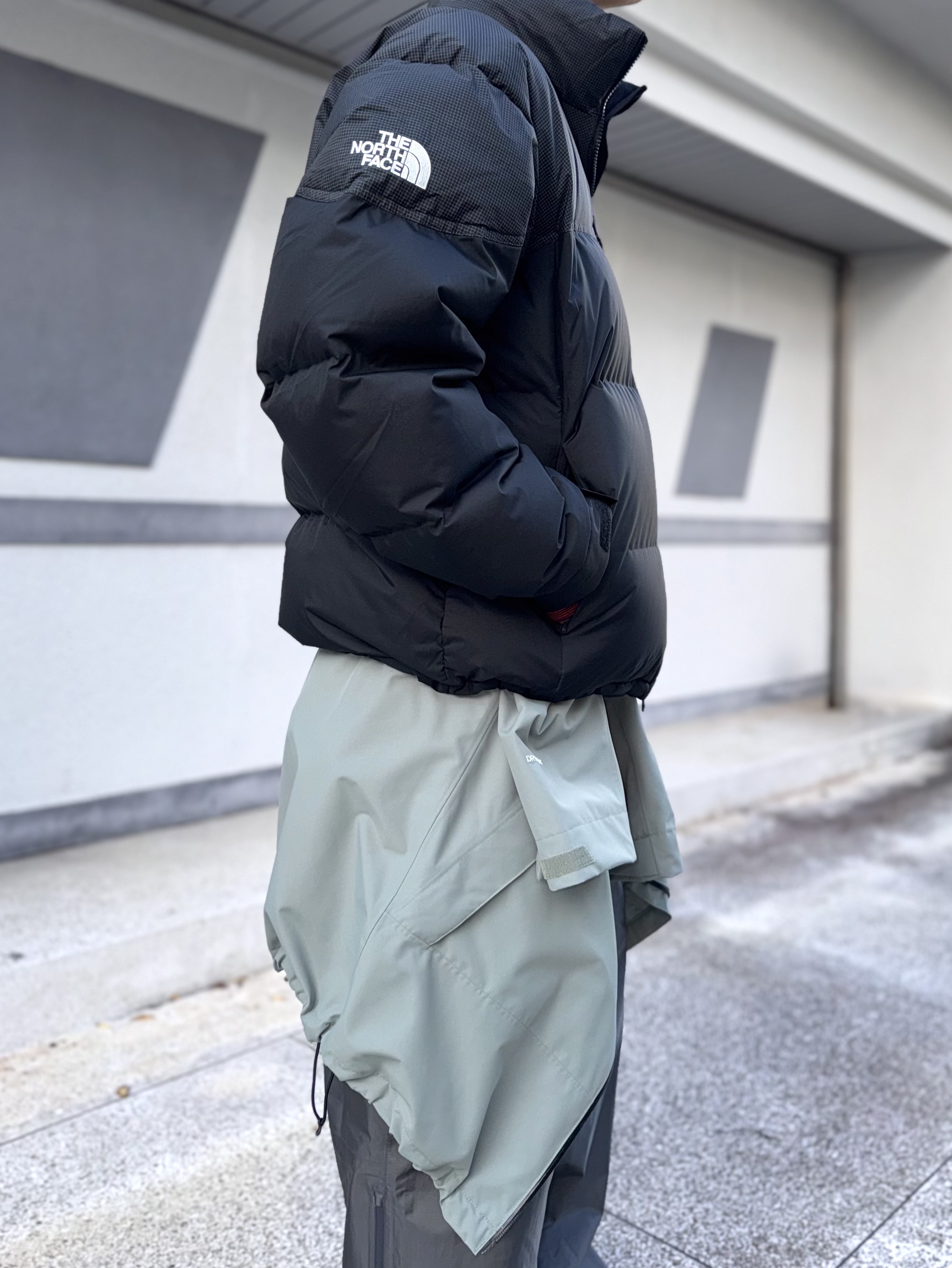 The North Face Remaster Down Jacket Black - 25FW, On Running x Post Archive Faction (Paf) Cloudmonster 2 Seedling White 착용 스타일 - 5