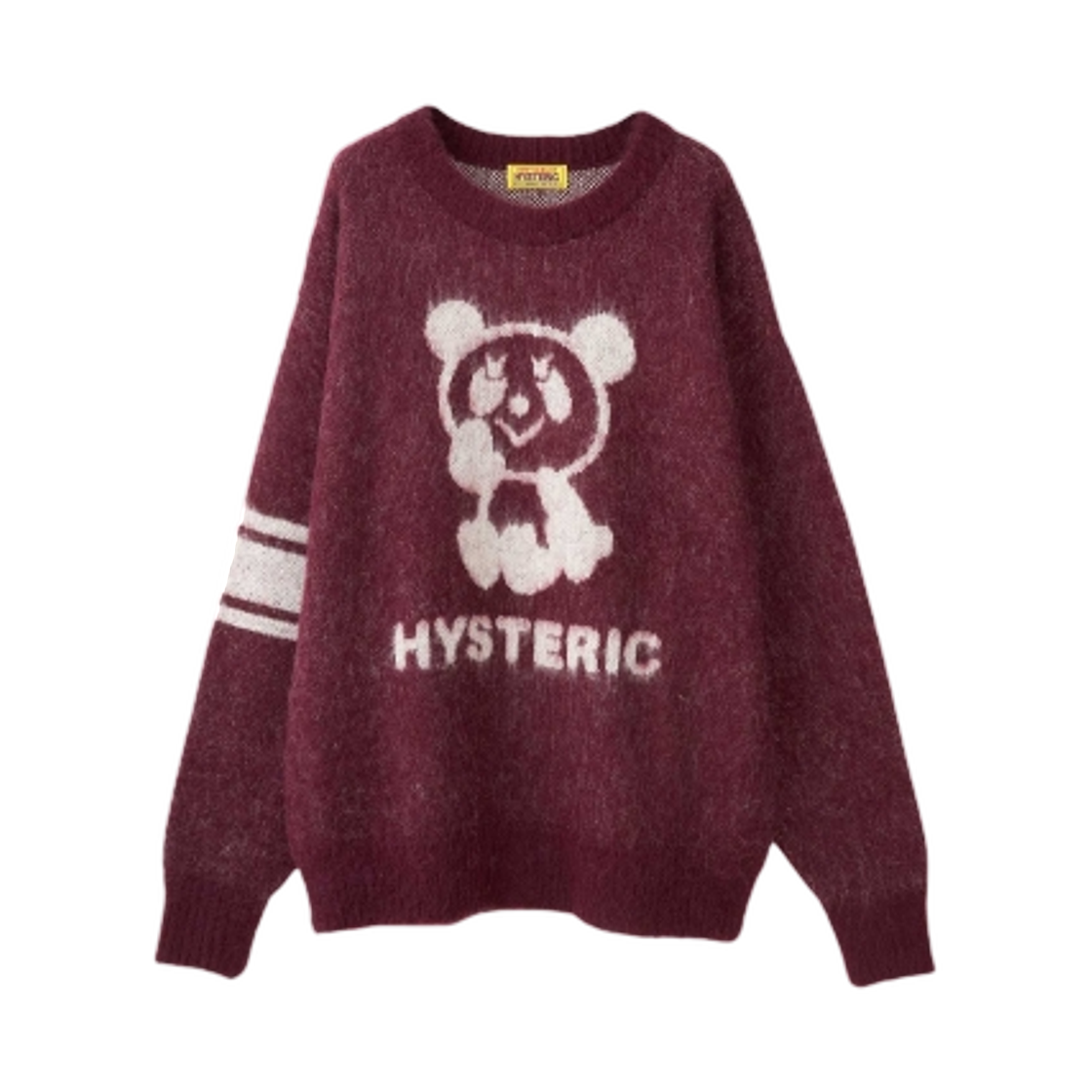 (W) 히스테릭 글래머 히스테릭 판다 자카드 스웨터 레드((W) Hysteric Glamour Hysteric Panda Jacquard Sweater Red) - 1