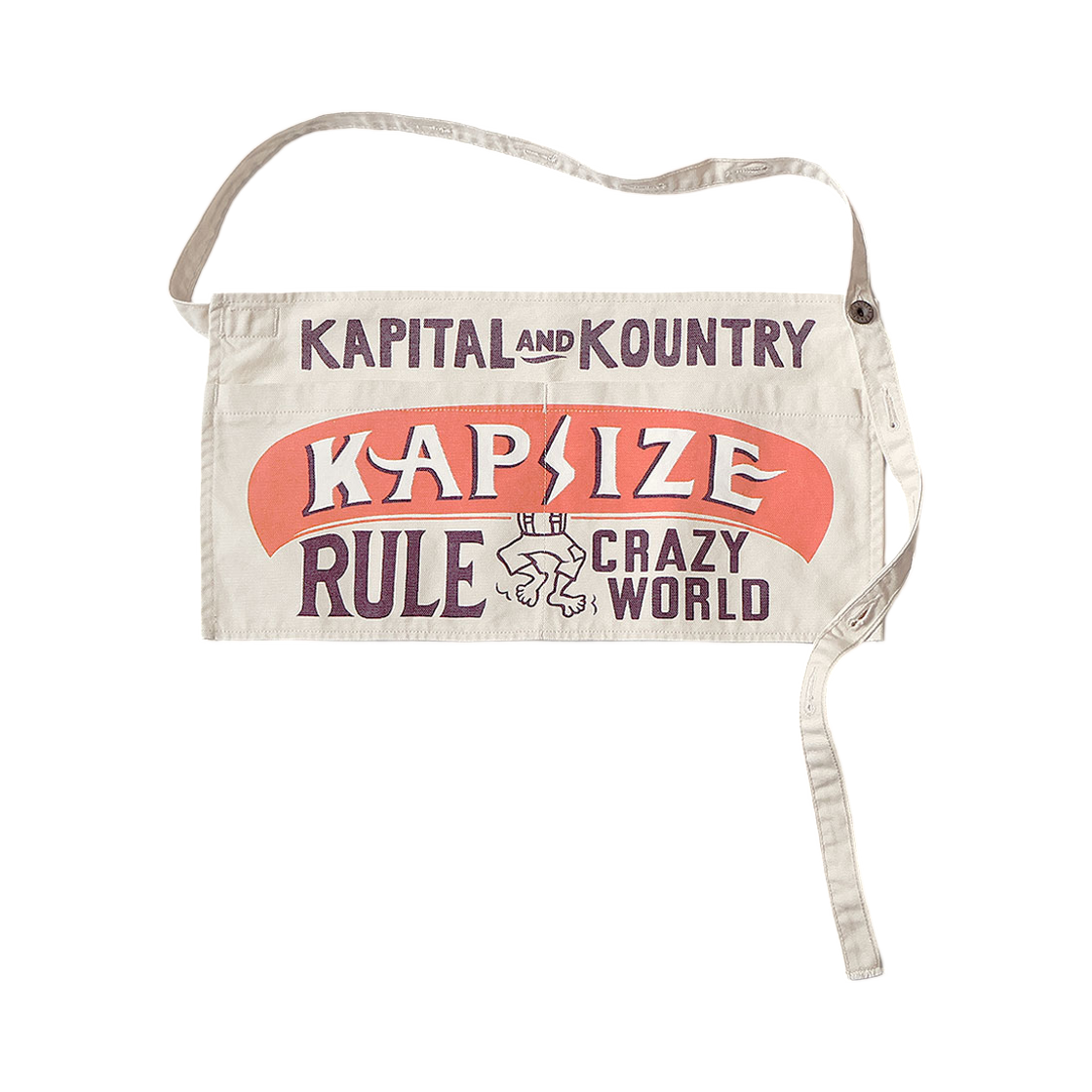 K2508XG509 Kapital Canvas Short Apron Kapsize Rule Orange