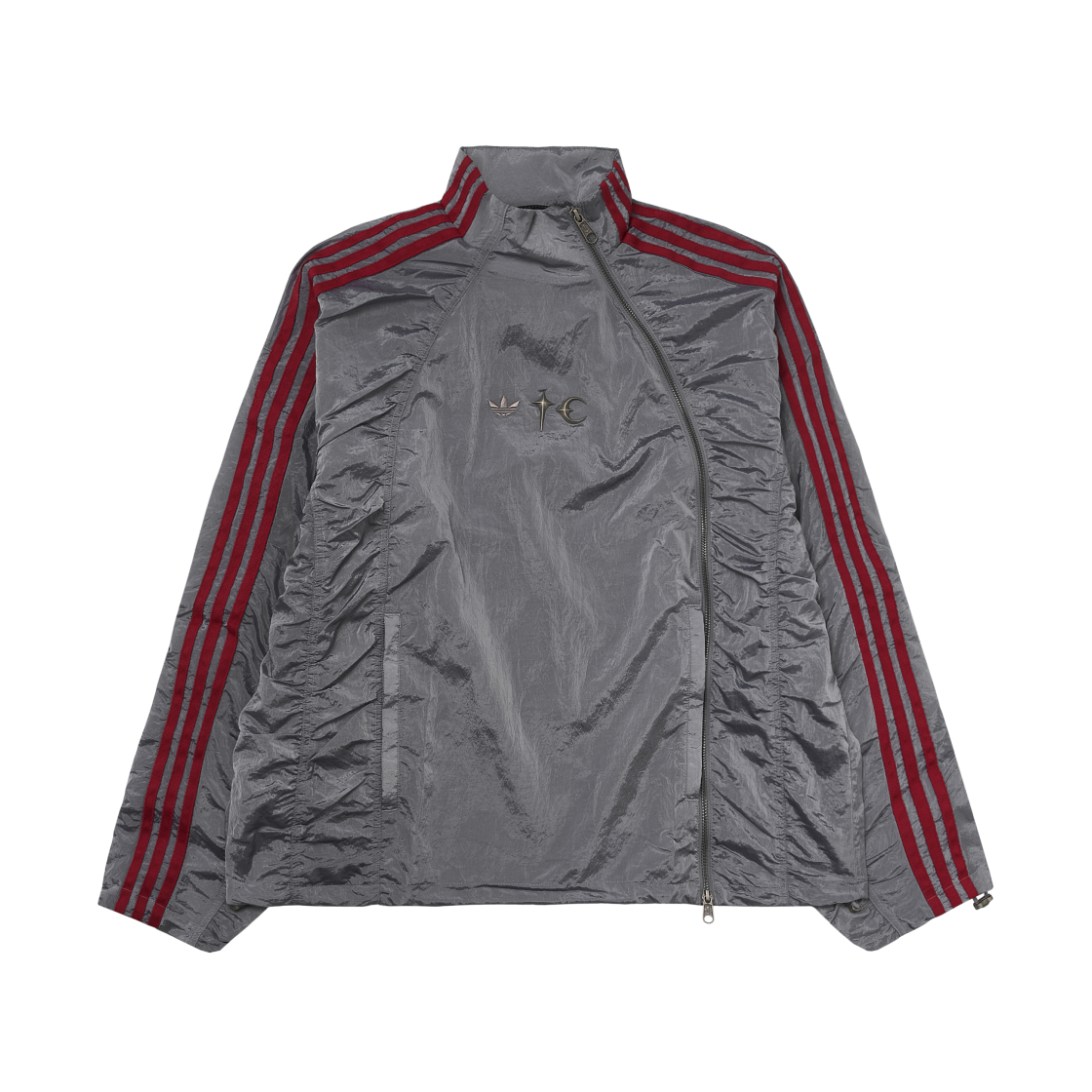 아디다스 x 떠그 클럽 우븐 트랙탑 라이트 오닉스 실버 메탈릭 - KR 사이즈(Adidas x Thug Club Woven Track Top Light Onix Silver Metallic - KR Sizing)