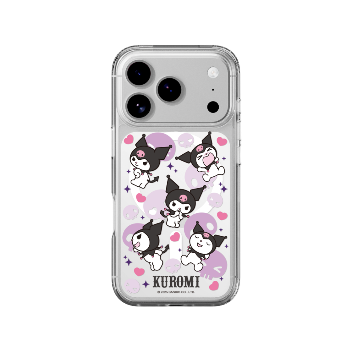 에스엘비에스 쿠로미 패턴 맥세이프 케이스 for iPhone 17 Series(SLBS KUROMI Pattern Clear Magnet Case for iPhone 17 Series)
