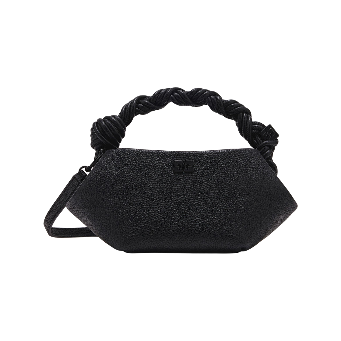 가니 그레인드 미니 보우백 블랙(Ganni Grained Mini Bou Bag Black)