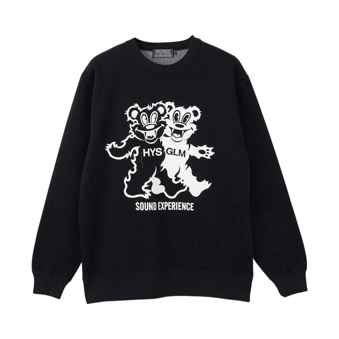 히스테릭 글래머 파이어 베어 파티 스웨트셔츠 블랙(Hysteric Glamour Fire Bear Party Sweatshirt Black) - 1