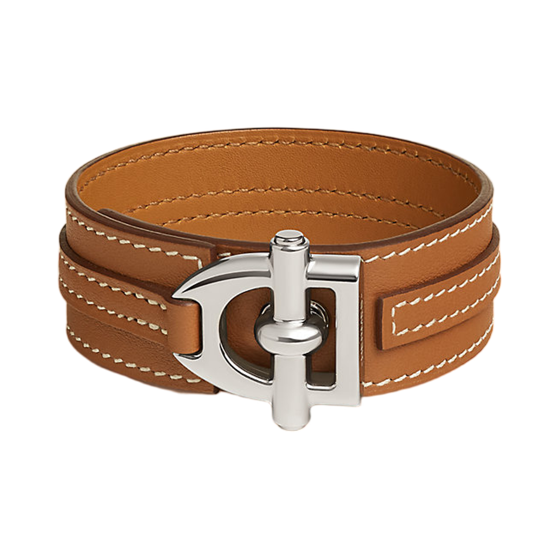 에르메스 에트리에 브레이슬릿 스위프트 & 실버 하드웨어 골드(Hermes Etrier Bracelet Swift & Silver Gold) - 1